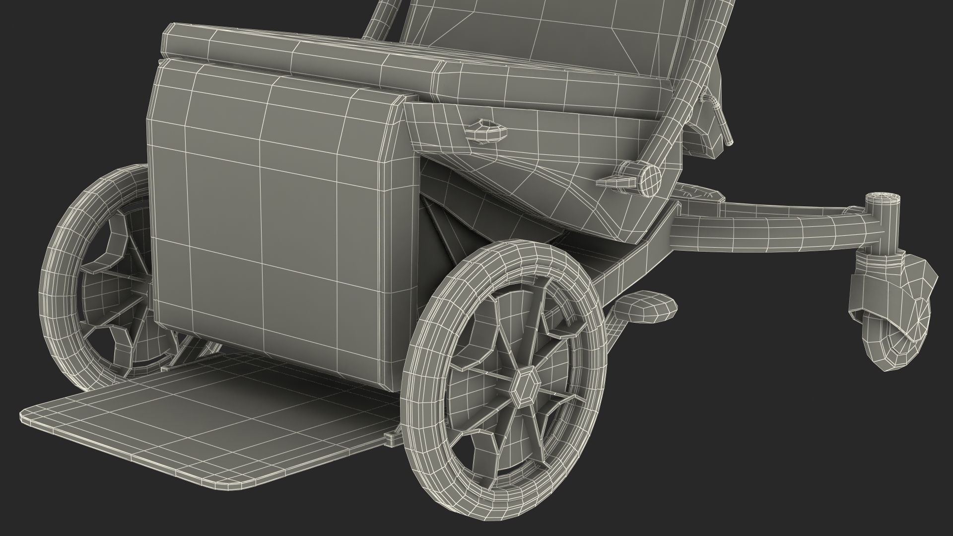 SELLA Multifunctional Transport Chair Rigged 3D model