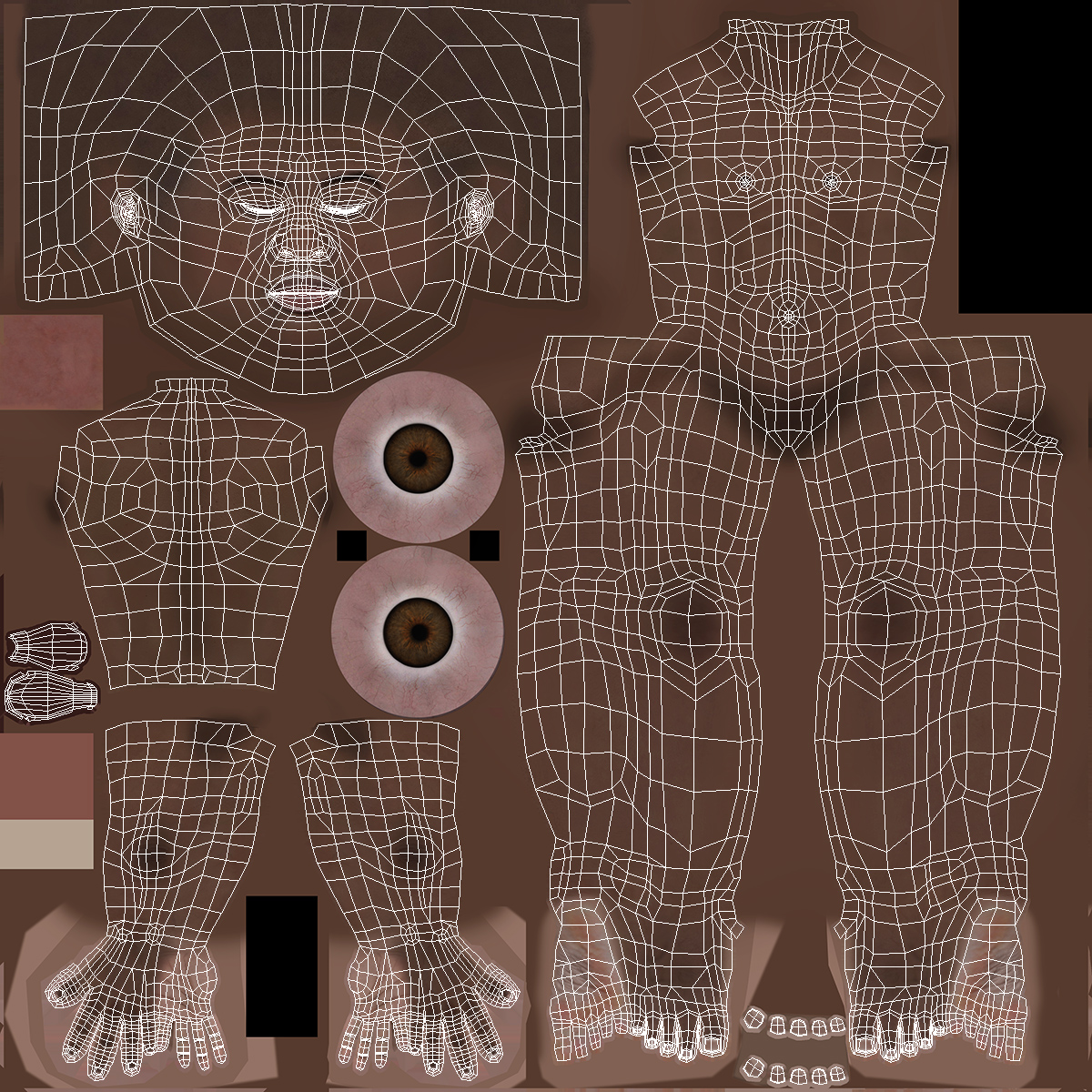 3D Barman and People at Tiki Bar Rigged