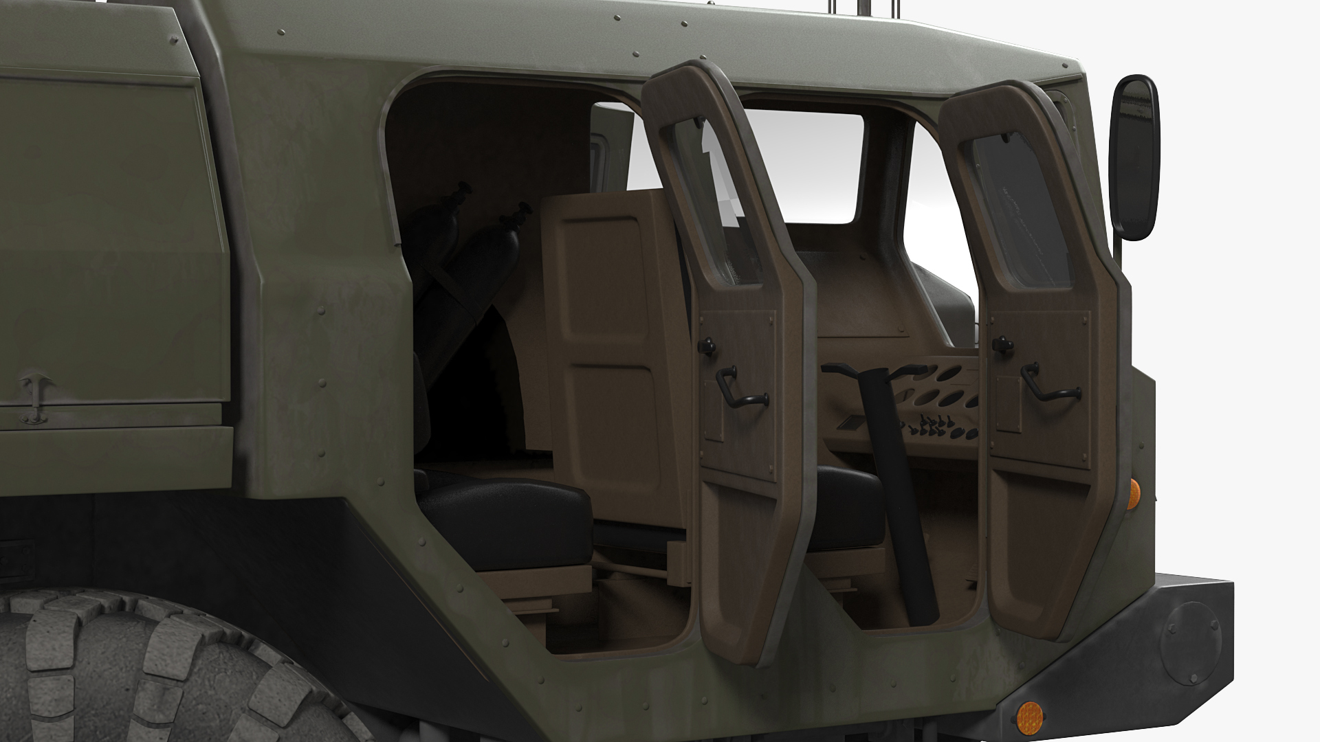 Military Tow Truck Load Crashed Helicopter Debris 3D model