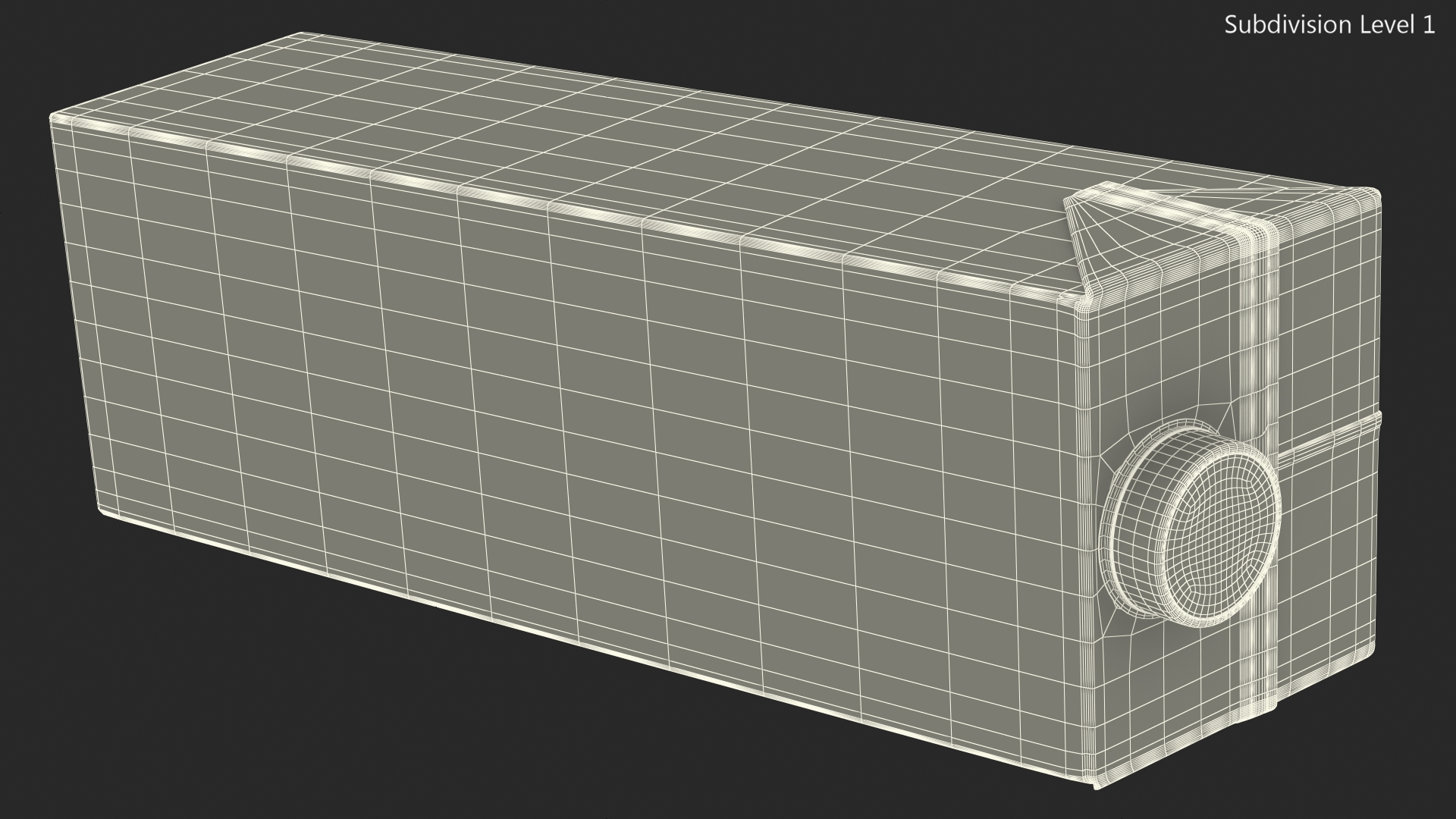 3D model Mockup Aseptic Carton Package with Screw Cap White