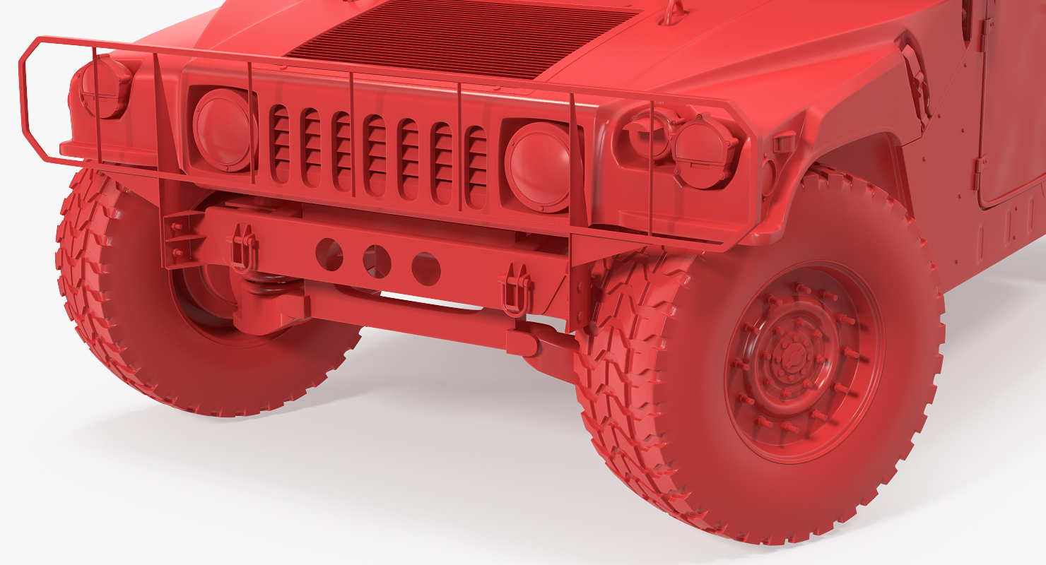 Military Cargo Troop Carrier HMMWV m1038 Rigged Desert 3D model