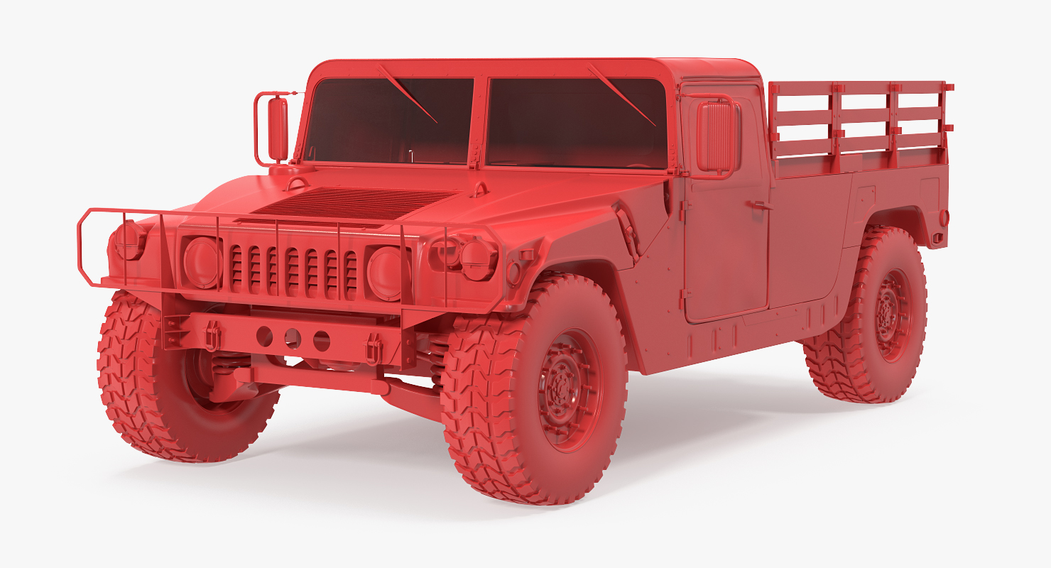 Military Cargo Troop Carrier HMMWV m1038 Rigged Desert 3D model