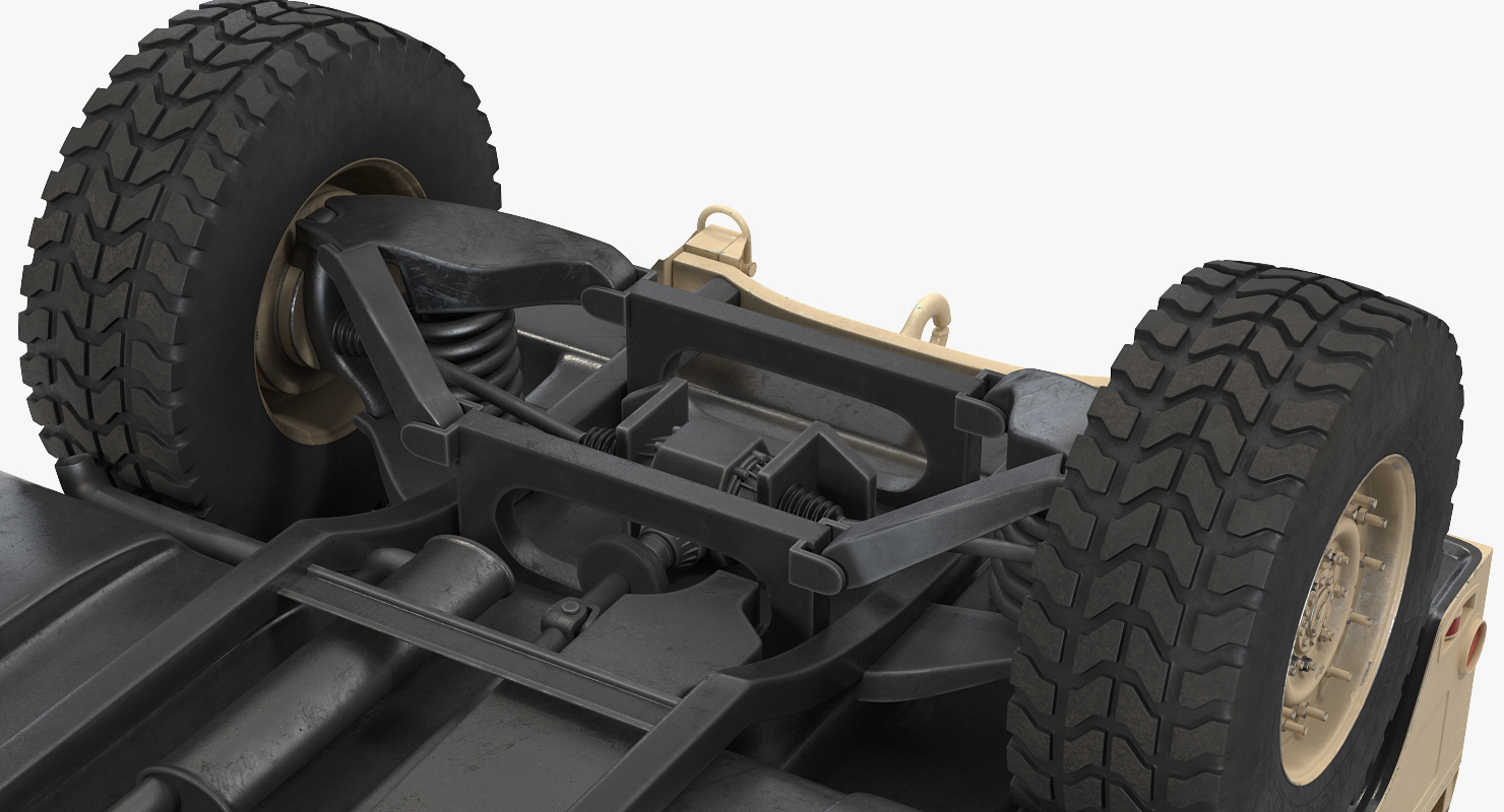 Military Cargo Troop Carrier HMMWV m1038 Rigged Desert 3D model
