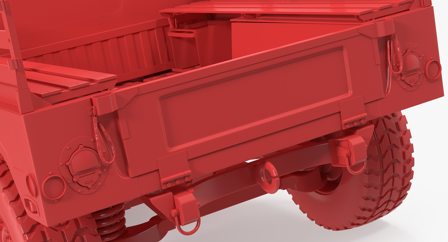Military Cargo Troop Carrier HMMWV m1038 Rigged Desert 3D model