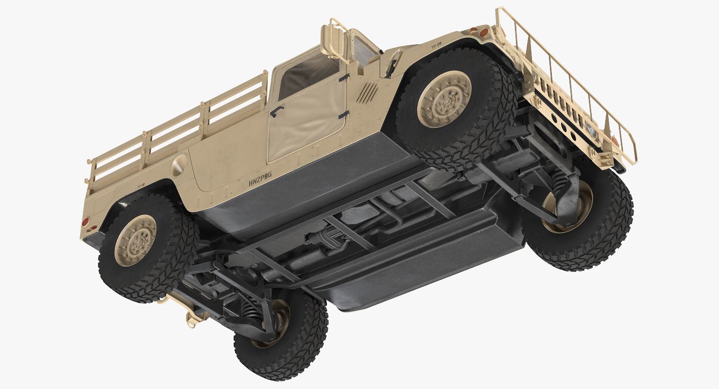 Military Cargo Troop Carrier HMMWV m1038 Rigged Desert 3D model