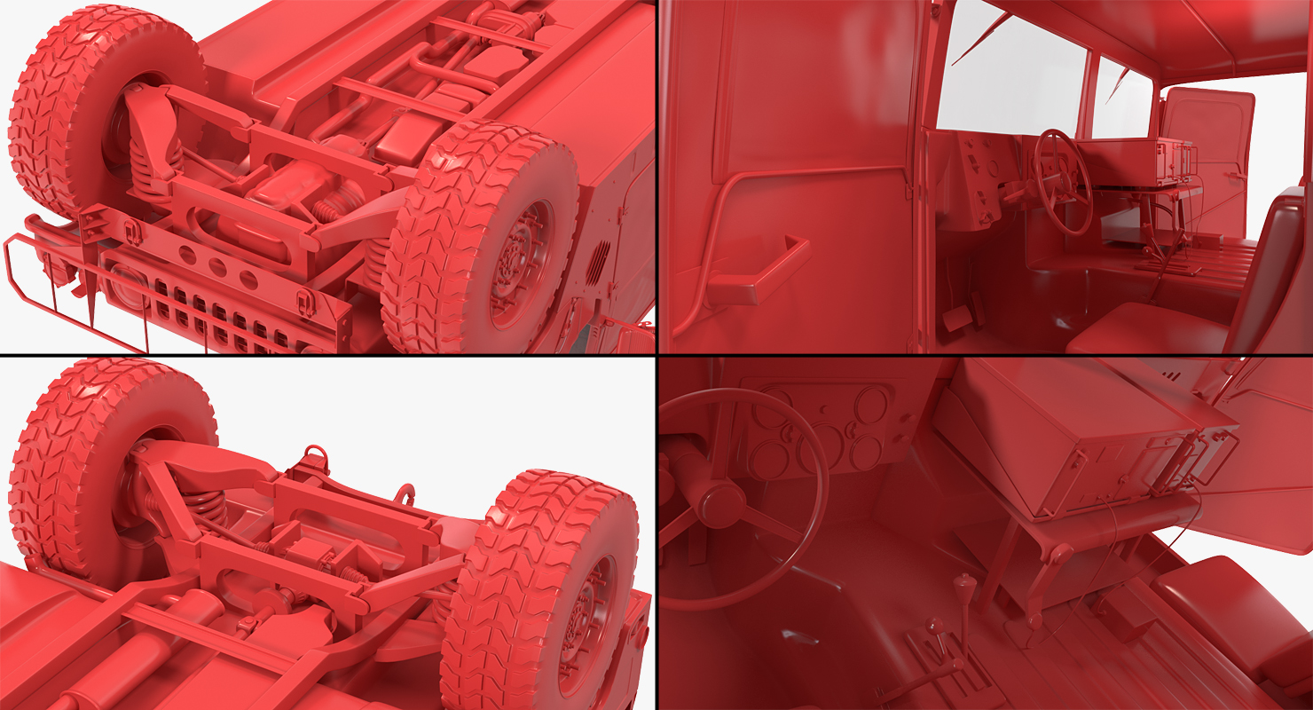 Military Cargo Troop Carrier HMMWV m1038 Rigged Desert 3D model