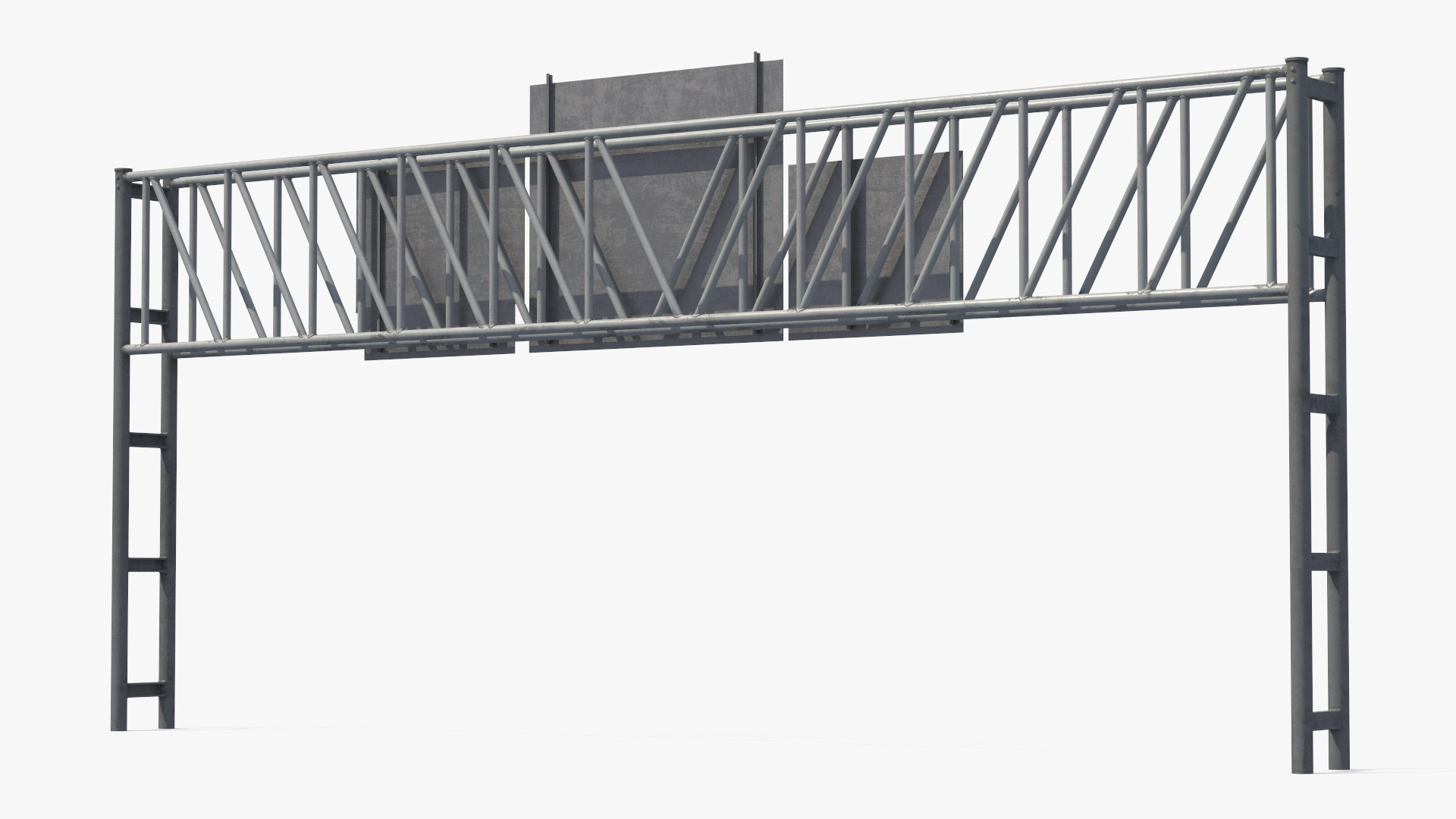 Highway Gantry with Direction Signs Game Ready, view 3