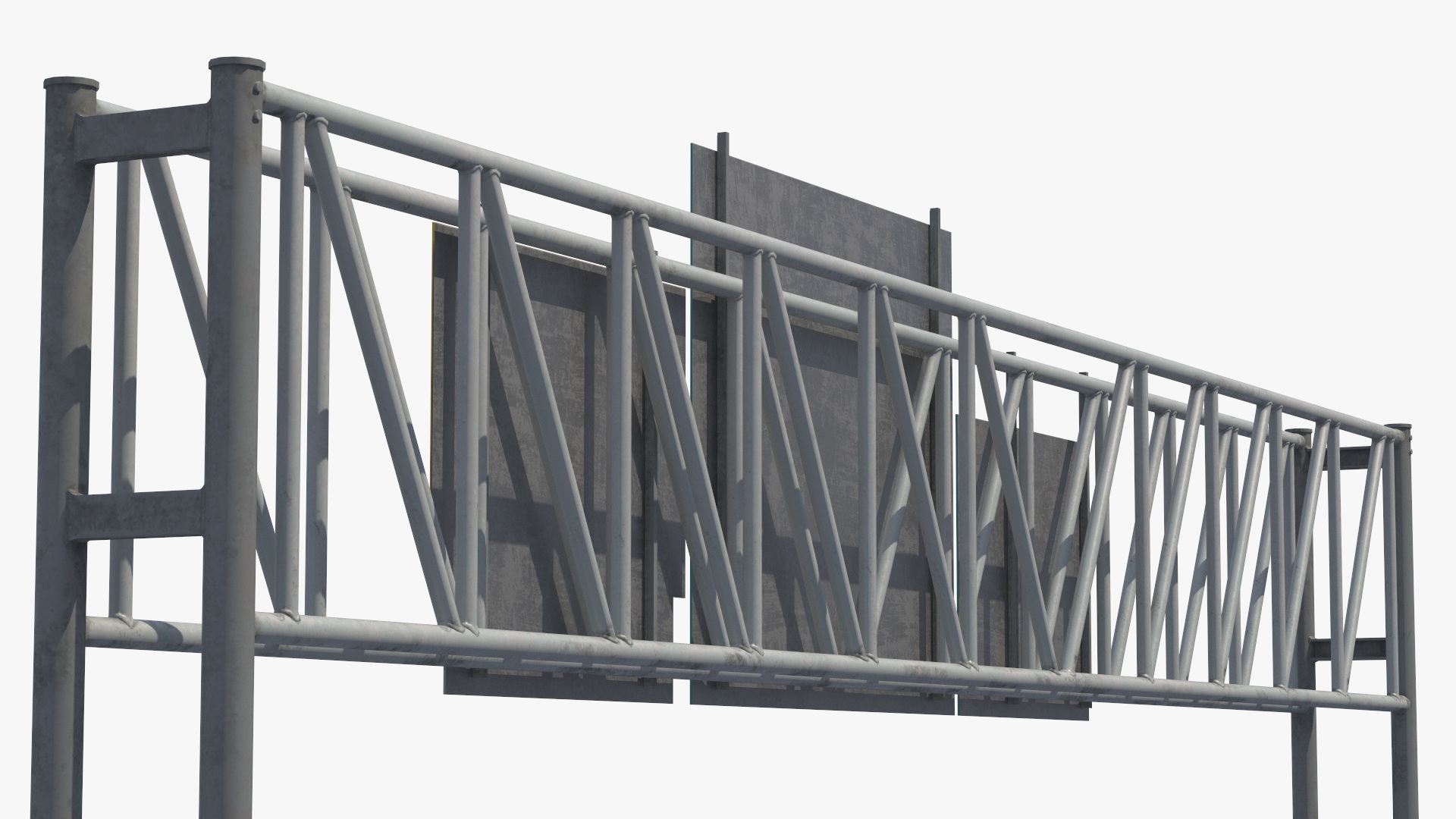 Highway Gantry with Direction Signs Game Ready, view 6