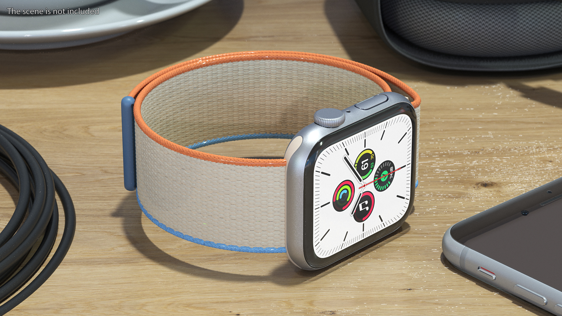 Apple Watch SE Silver with Sport Loop 3D