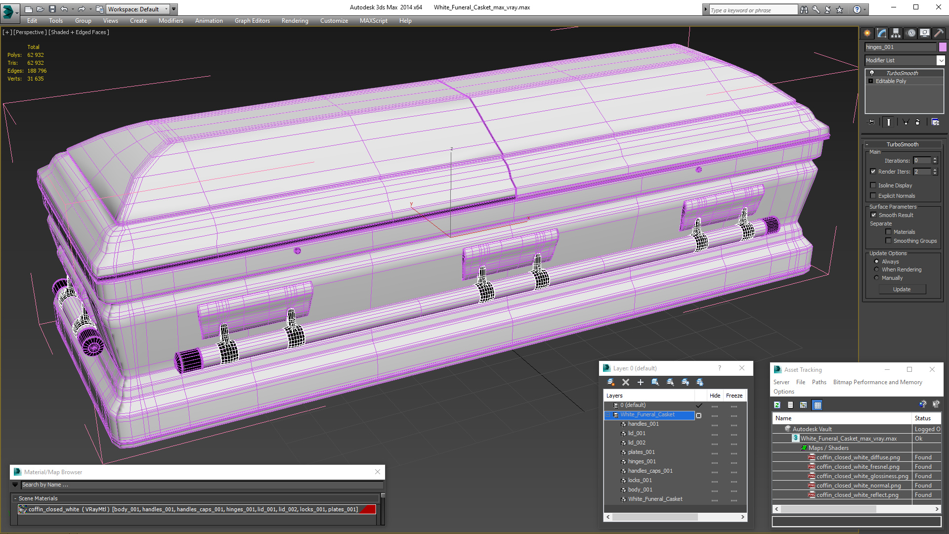 3D model White Funeral Casket