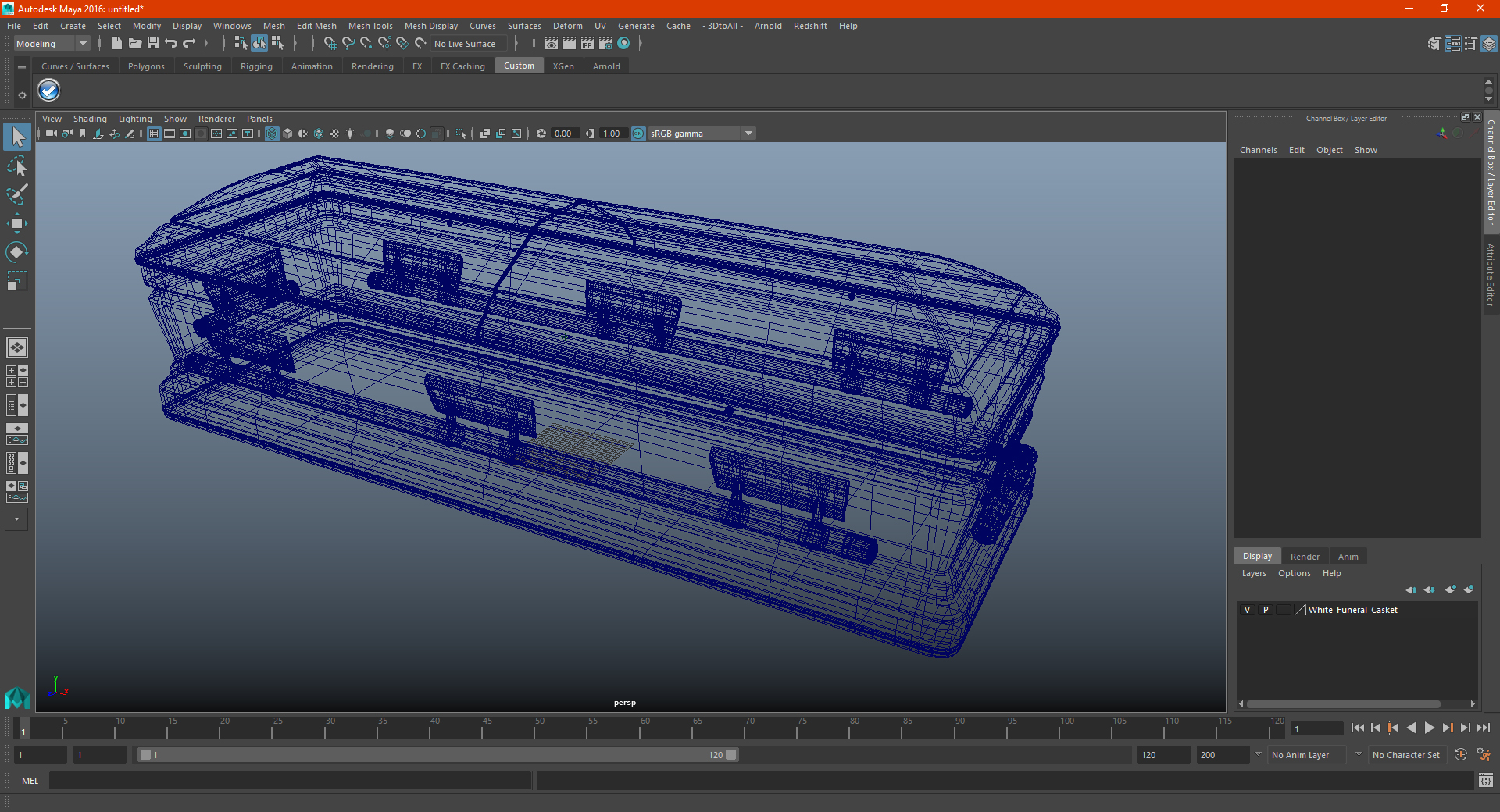 3D model White Funeral Casket