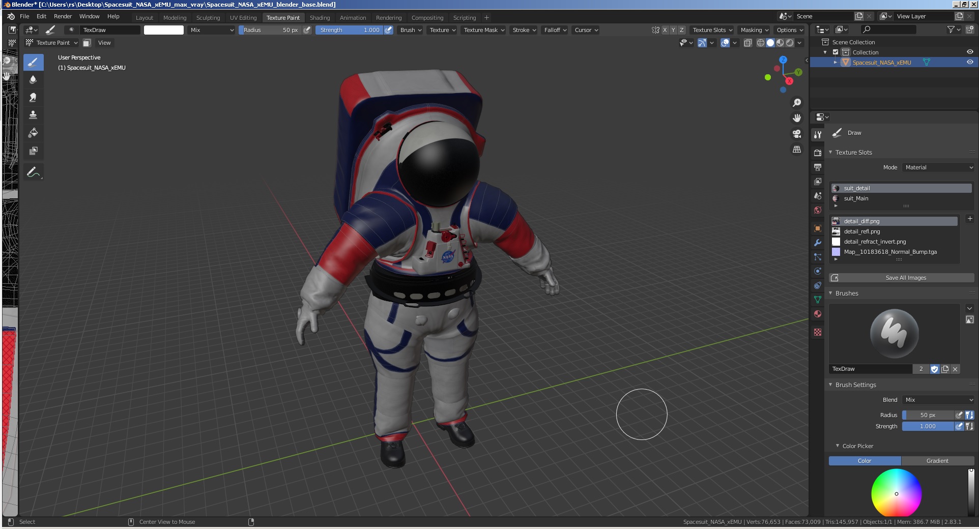 Spacesuit NASA xEMU 3D model