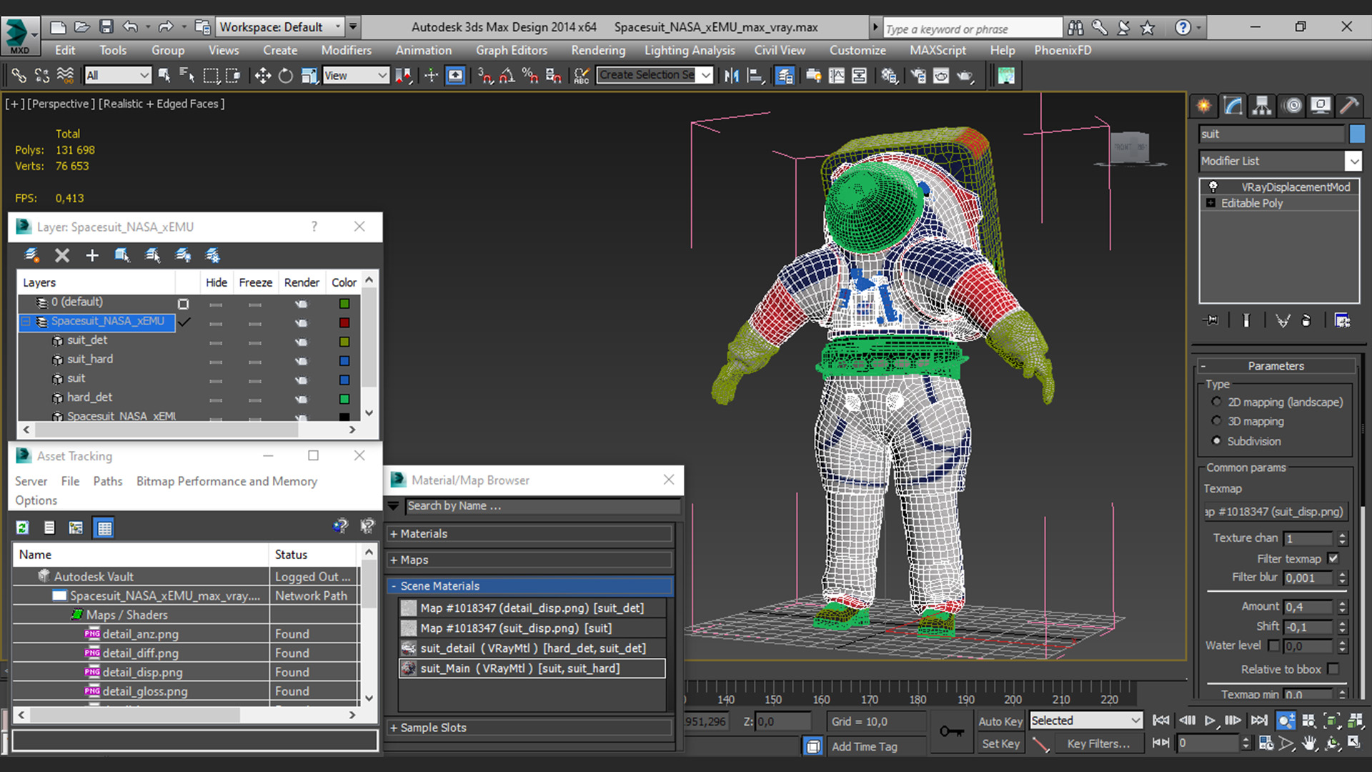 Spacesuit NASA xEMU 3D model