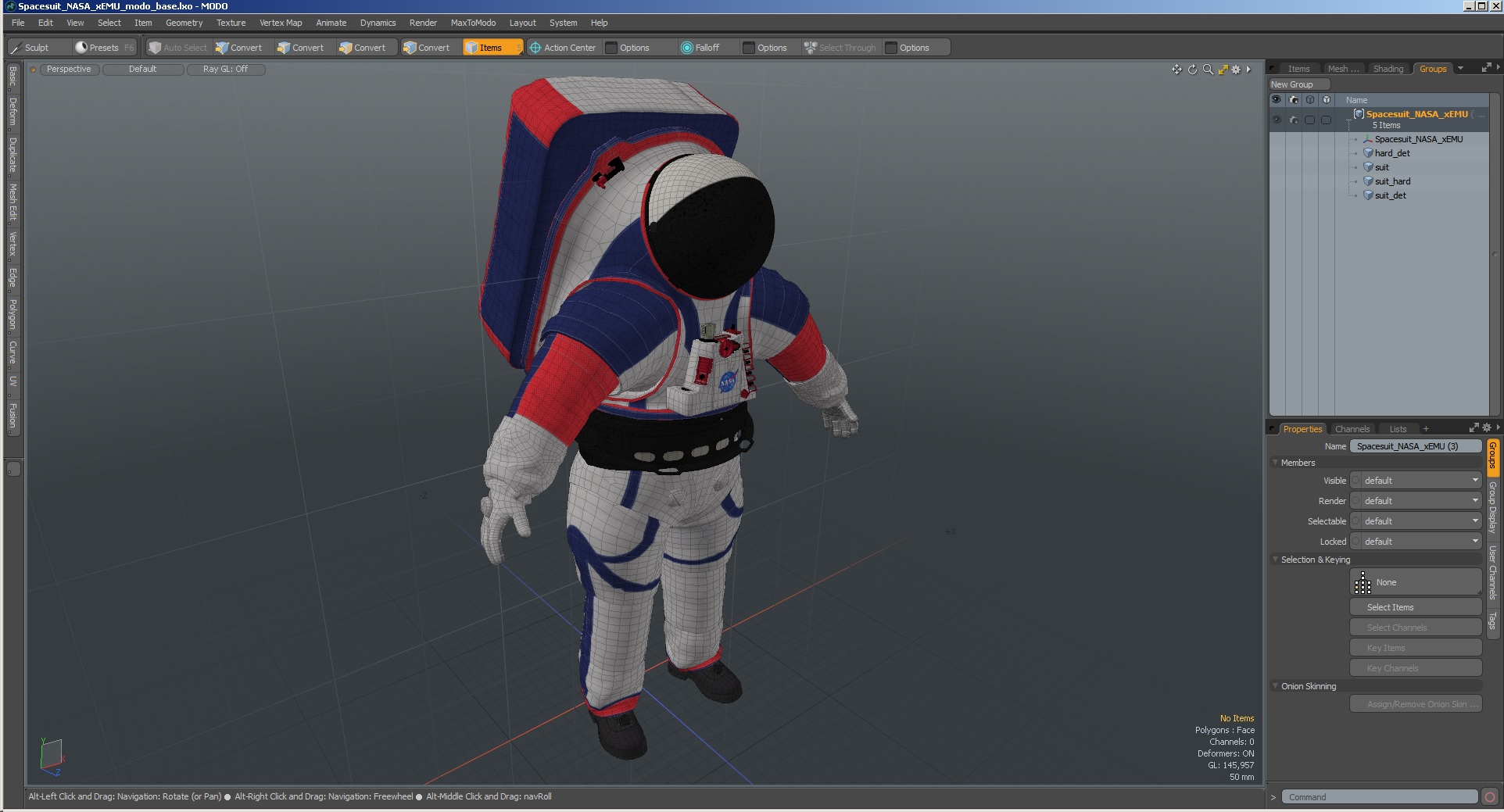 Spacesuit NASA xEMU 3D model