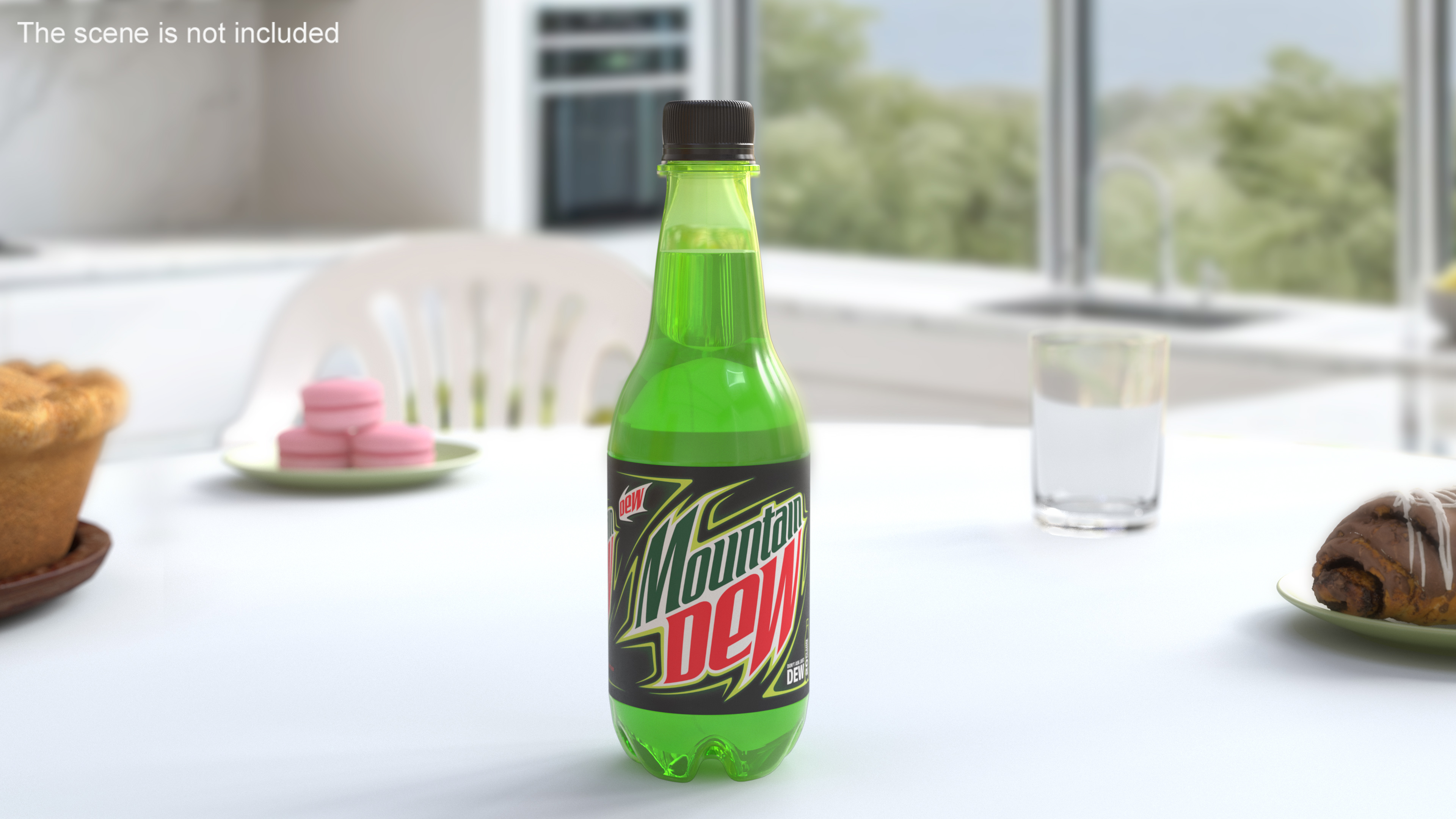 3D model Mountain Dew Soft Drink Neon Bottle