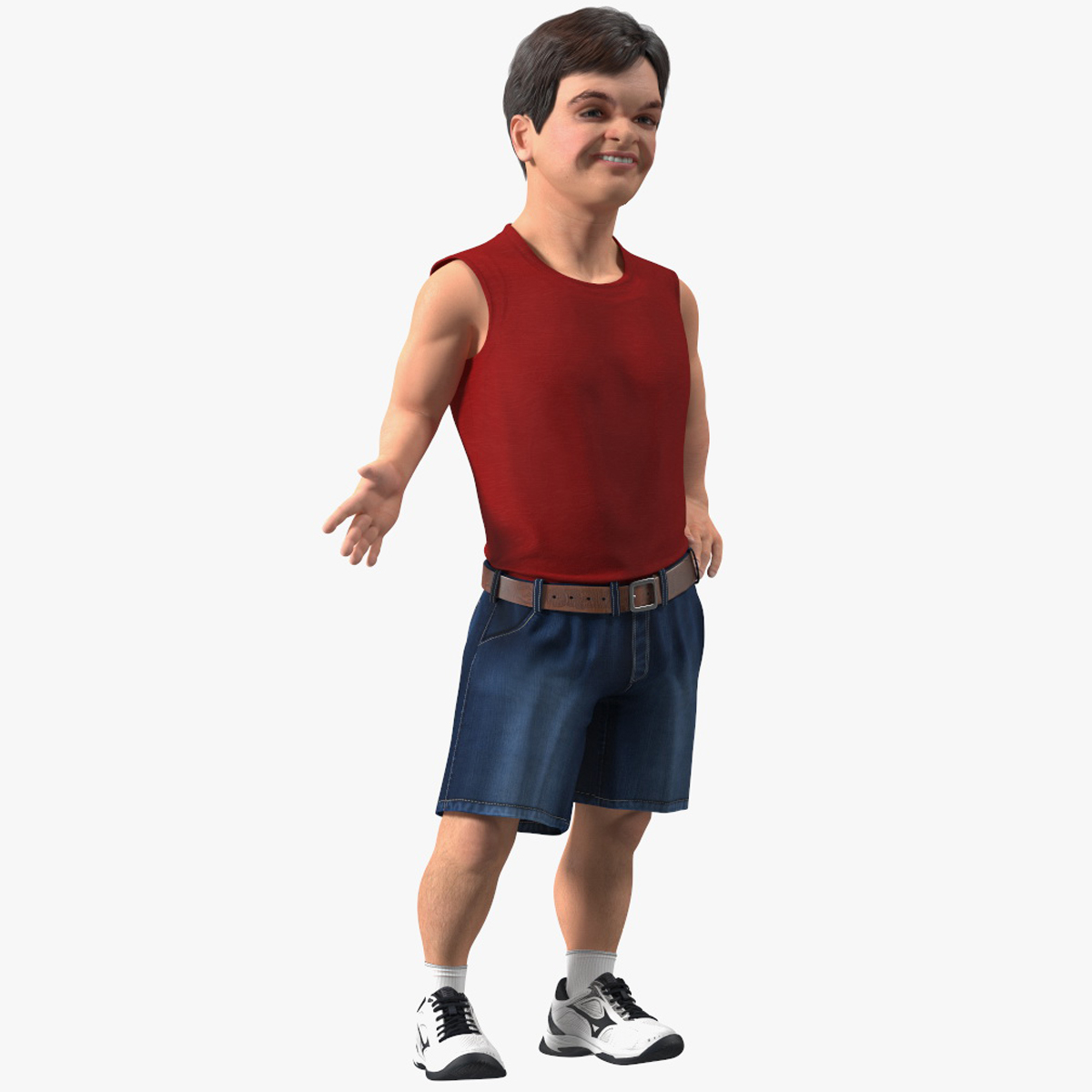 3D Character Dwarf Man Summer Style Rigged for Cinema 4D model