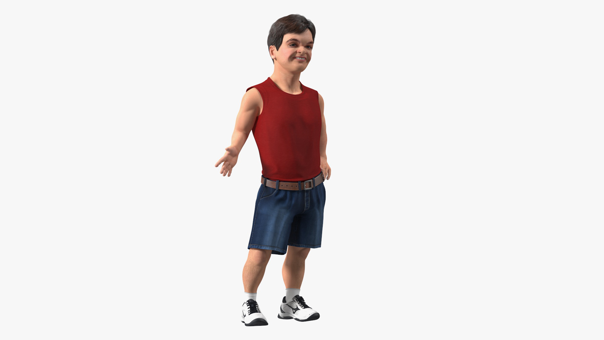 3D Character Dwarf Man Summer Style Rigged for Cinema 4D model