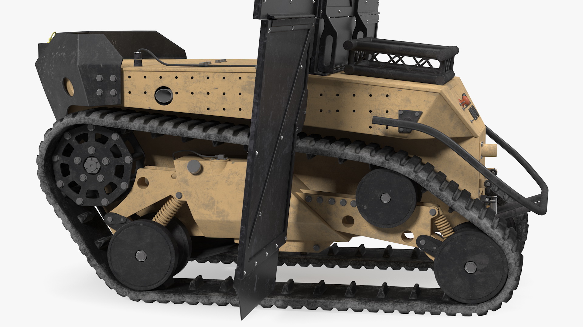3D Damaged RBS1 SWAT BOT Robotic Ballistic Shield