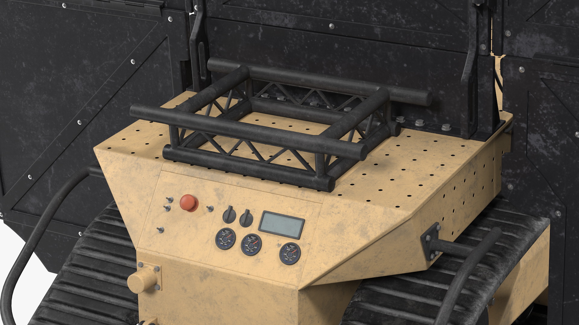3D Damaged RBS1 SWAT BOT Robotic Ballistic Shield