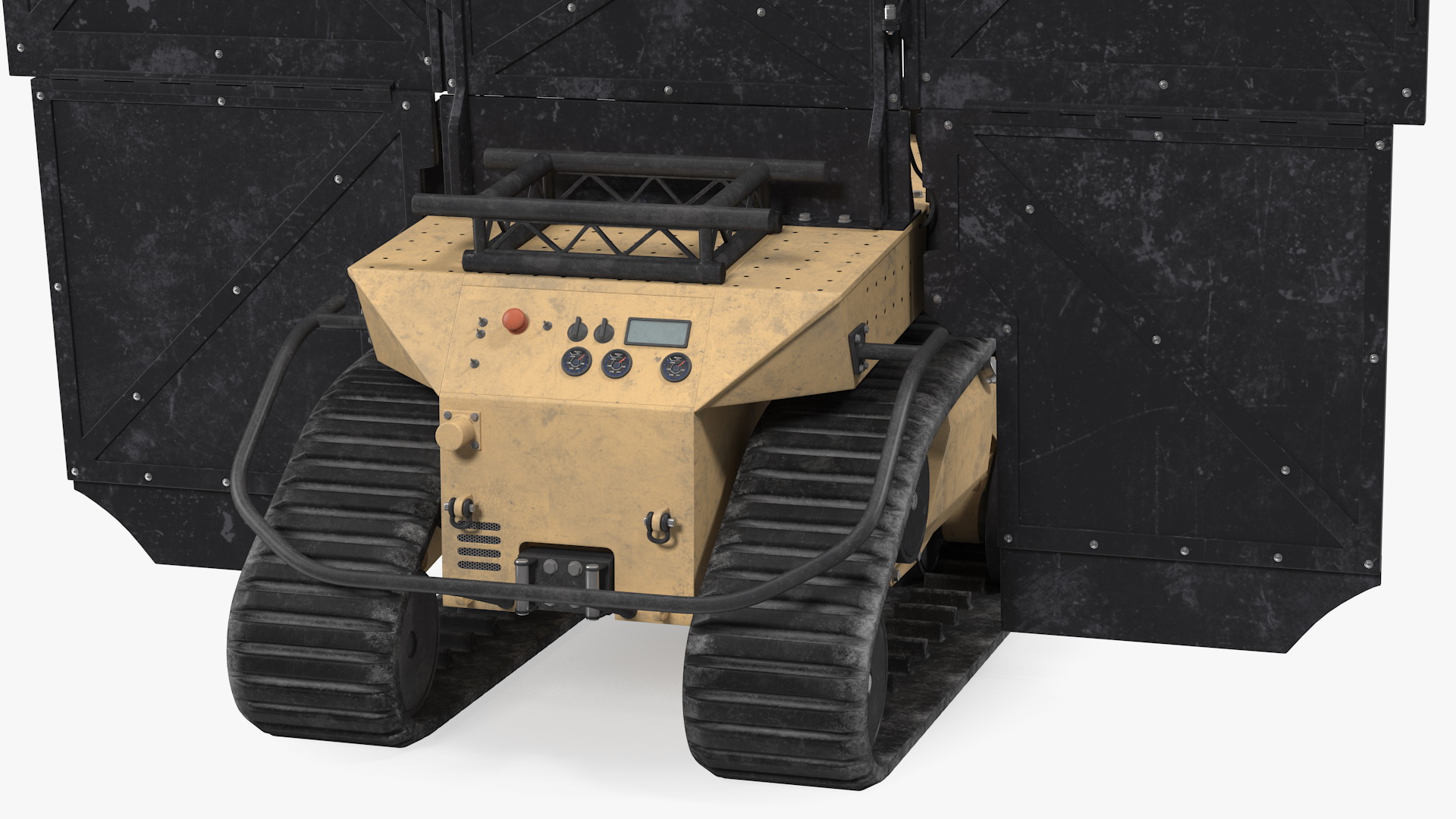 3D Damaged RBS1 SWAT BOT Robotic Ballistic Shield