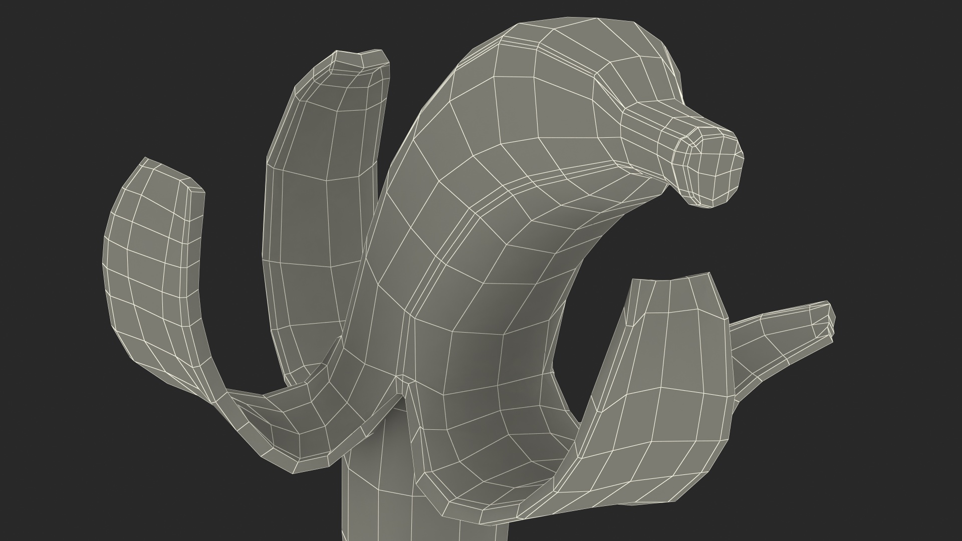 3D Peeled Banana With Brown Flecks