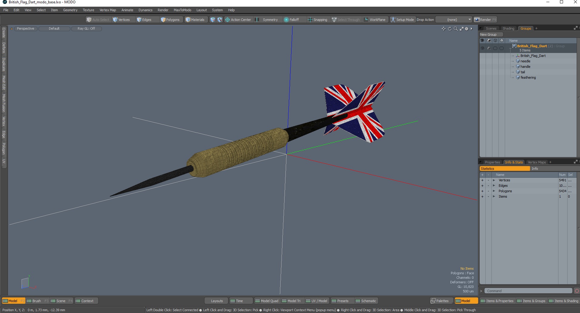British Flag Dart 3D