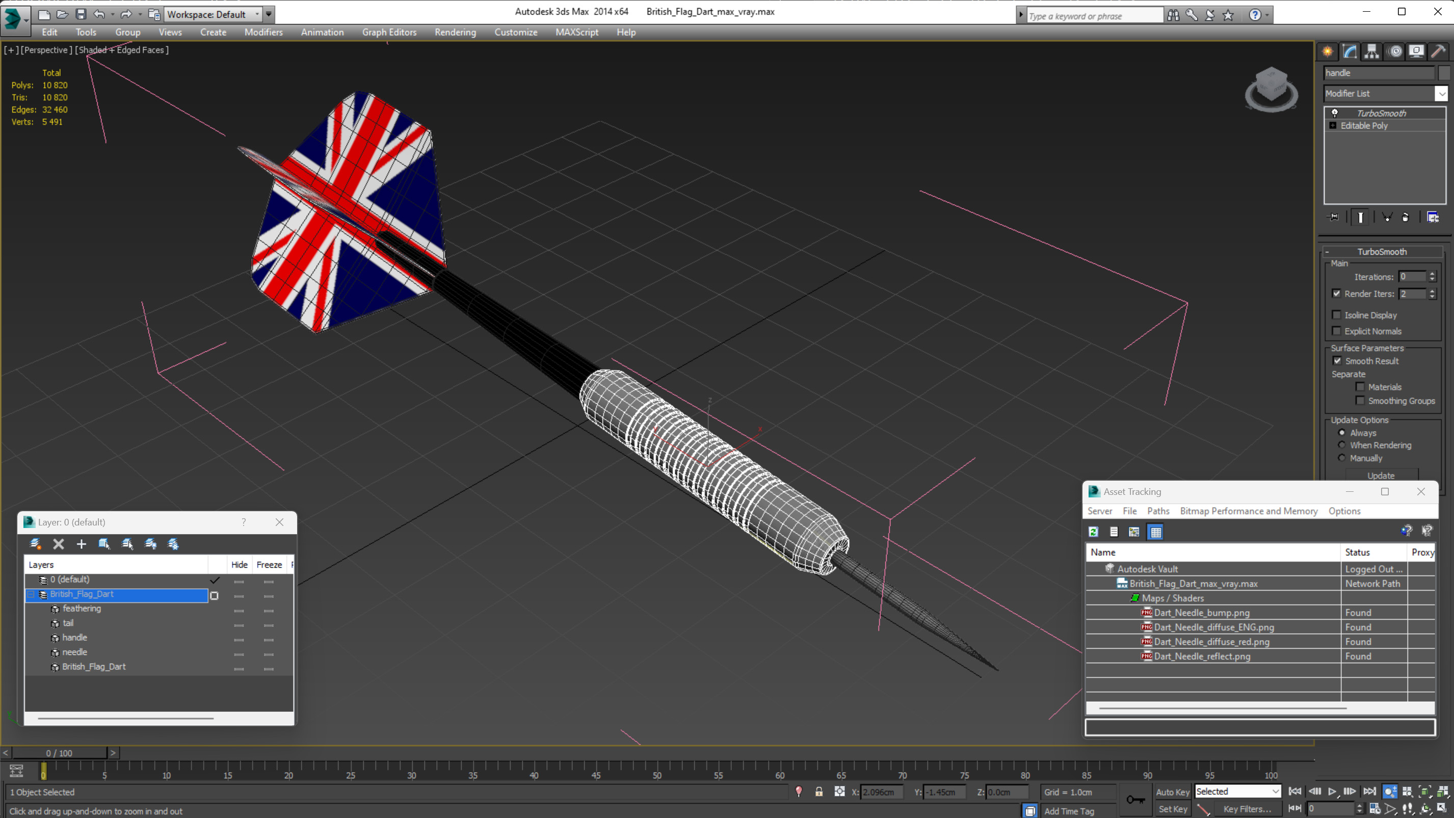 British Flag Dart 3D