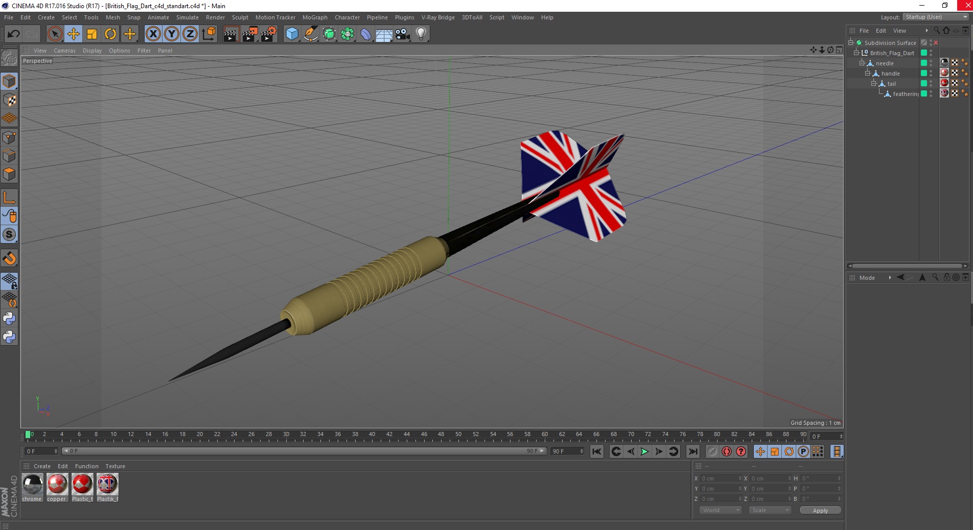 British Flag Dart 3D
