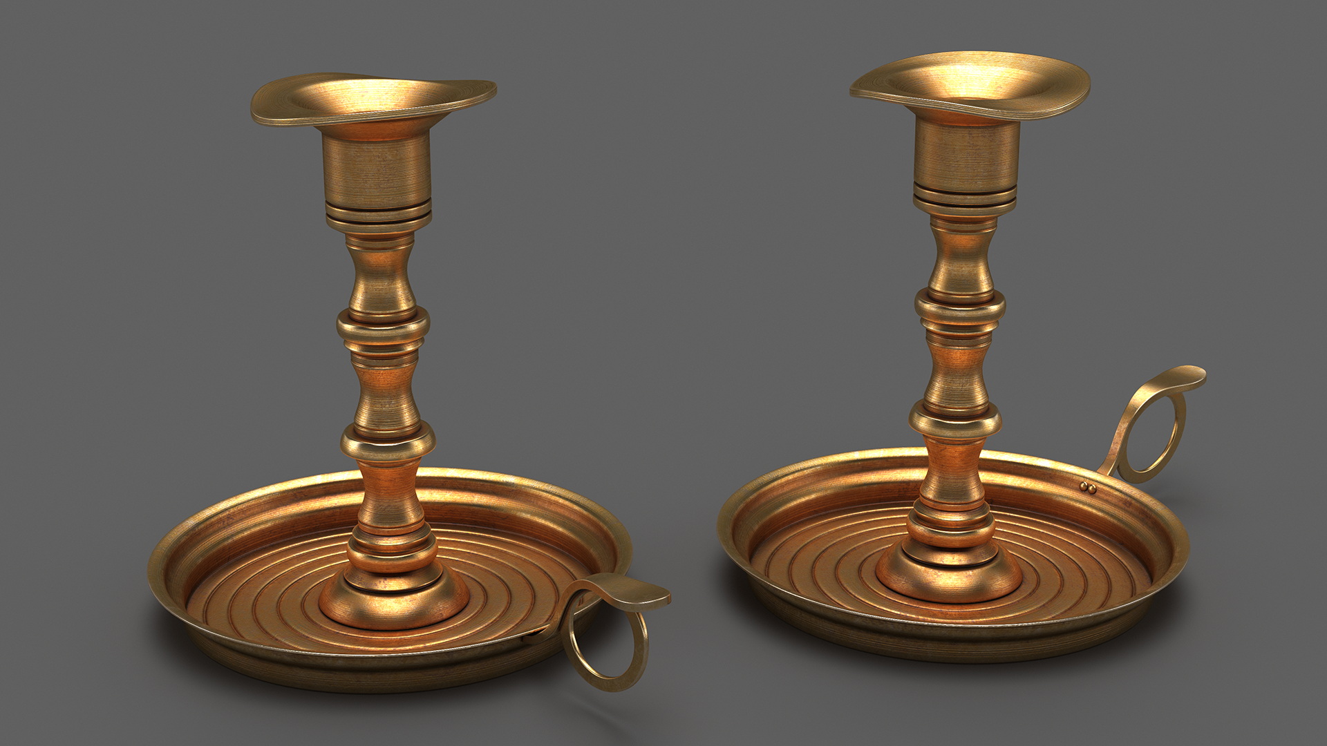 3D Antique Candle Holder with Handle model