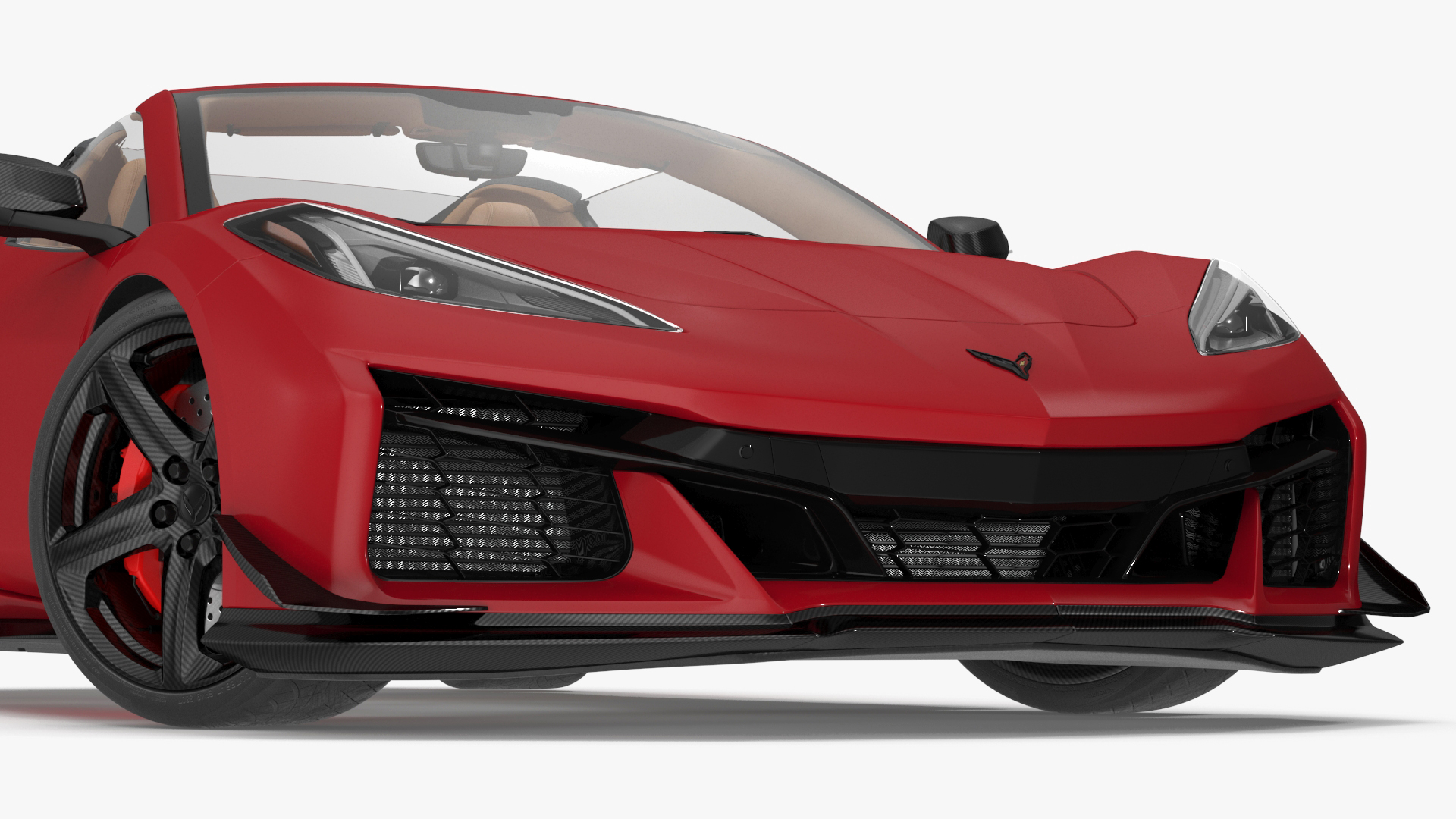 3D Cabriolet 2023 Chevrolet Corvette Z06 Open Red Rigged model