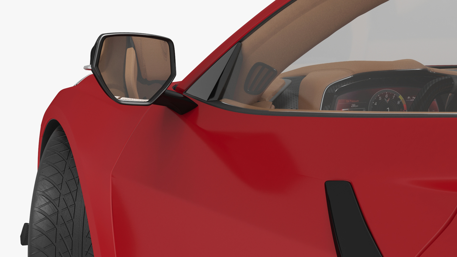 3D Cabriolet 2023 Chevrolet Corvette Z06 Open Red Rigged model