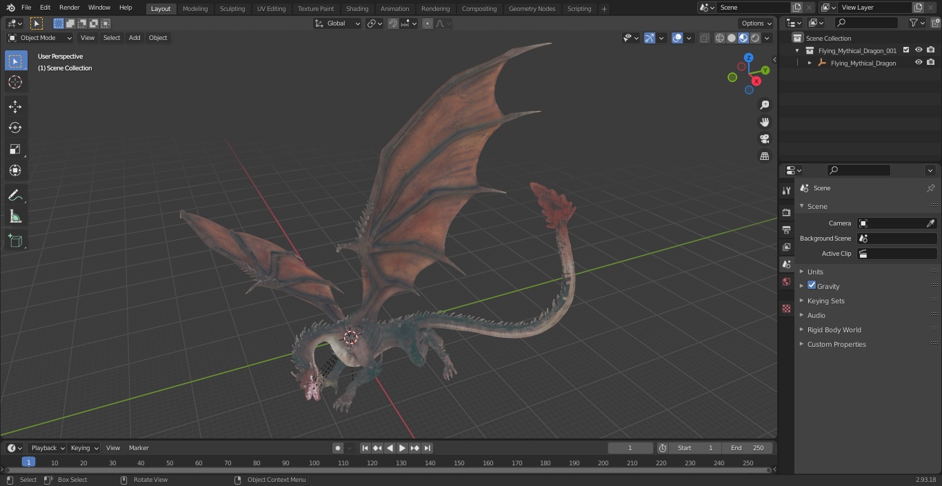Flying Mythical Dragon 3D