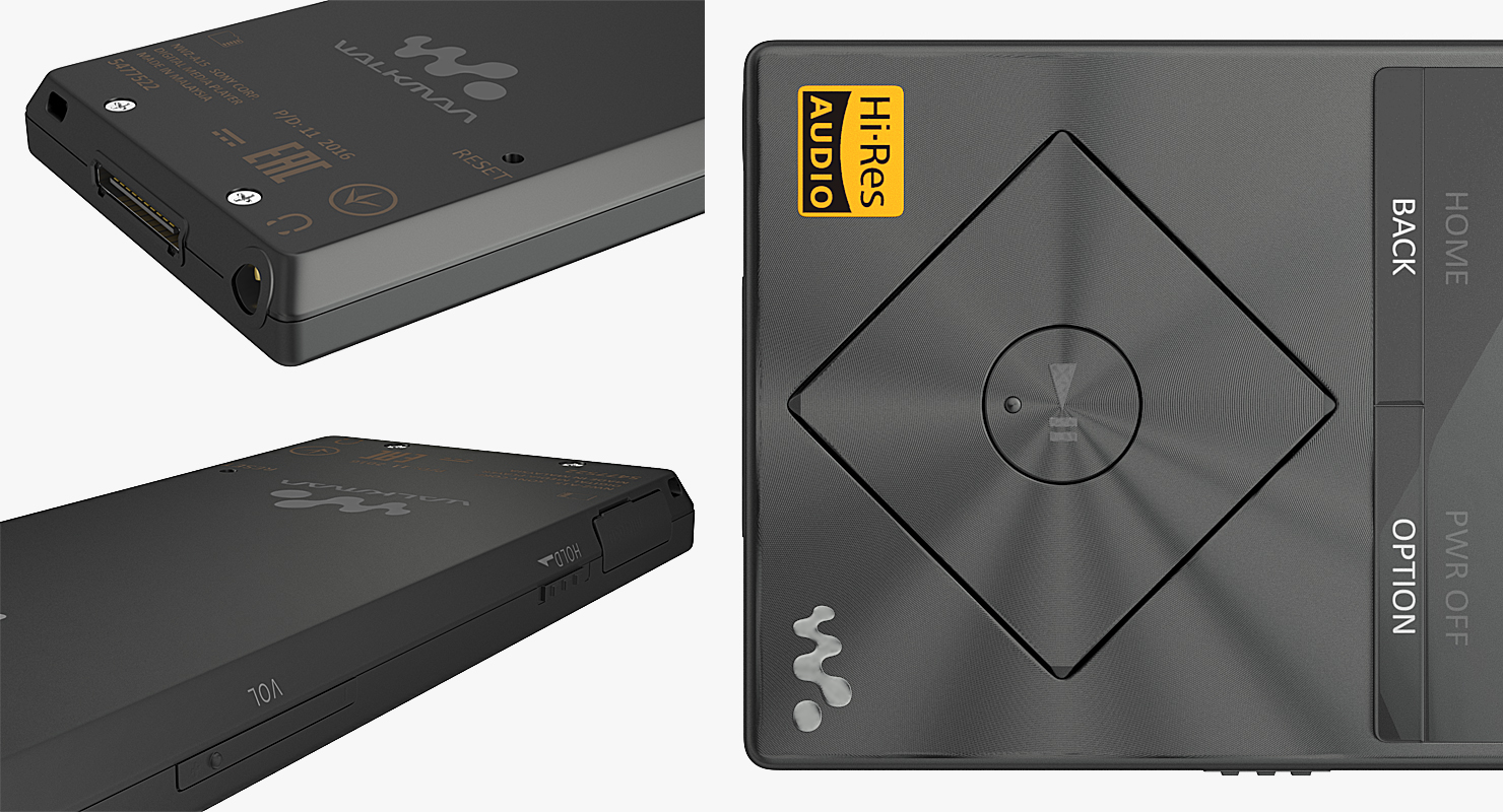 Sony Walkman NWZ A15 Portable MP3 Music Player Black 3D