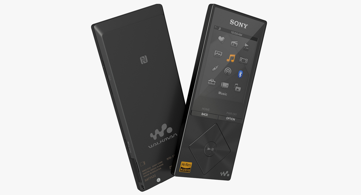 Sony Walkman NWZ A15 Portable MP3 Music Player Black 3D