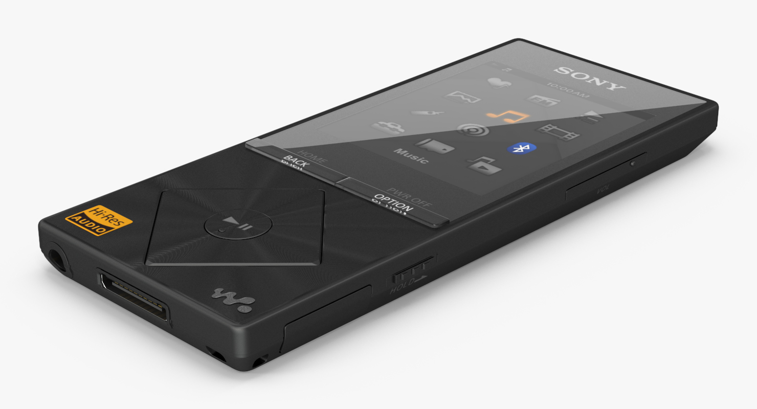Sony Walkman NWZ A15 Portable MP3 Music Player Black 3D