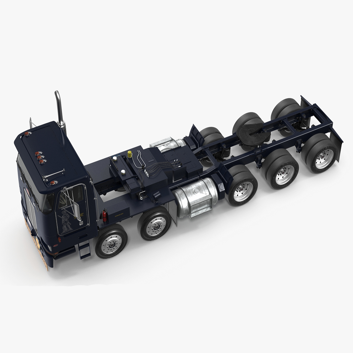 Peterbild 362 Cab Over for Transporter Erector Loader Rigged for Maya 3D model