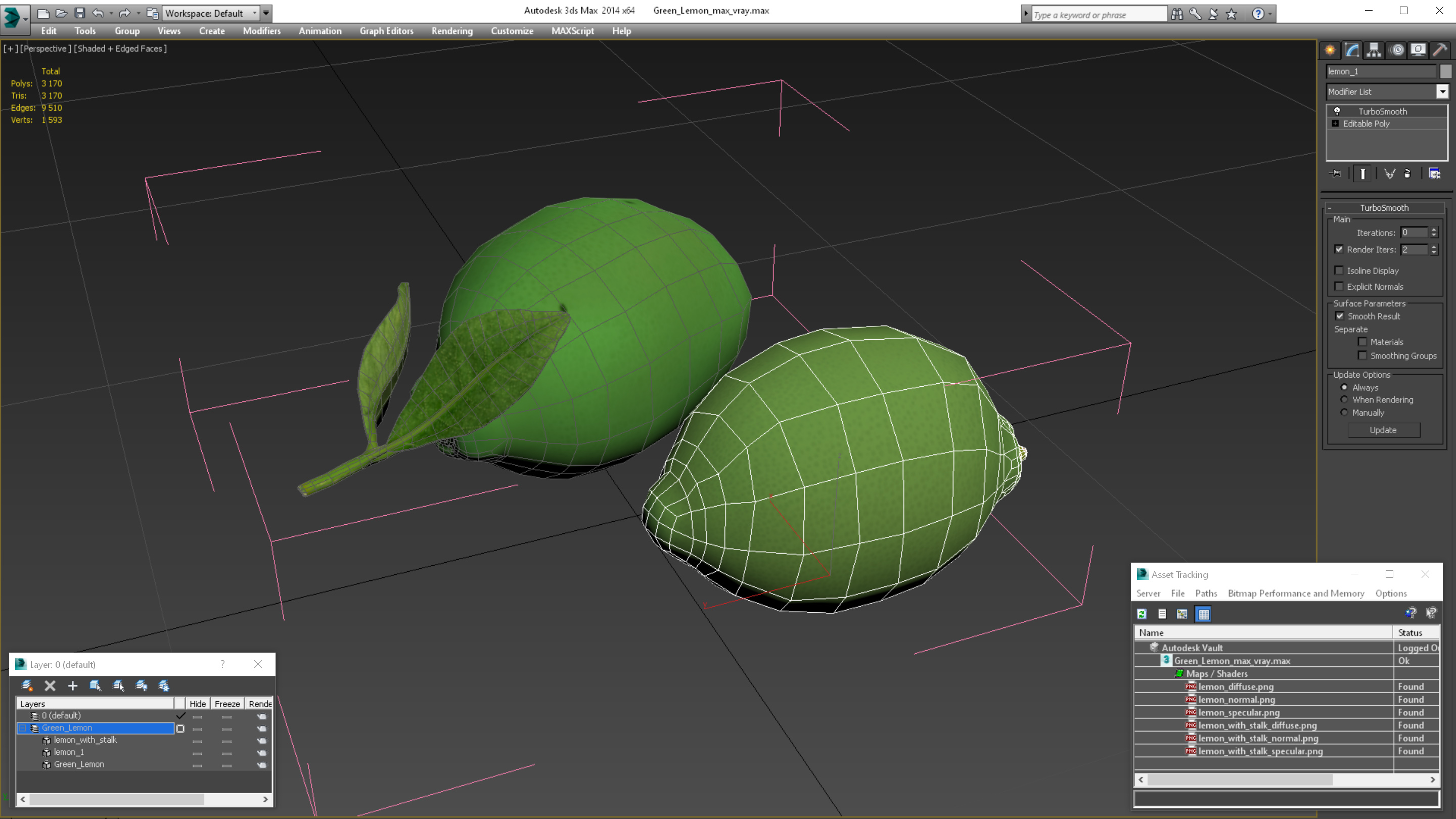 3D Green Lemon
