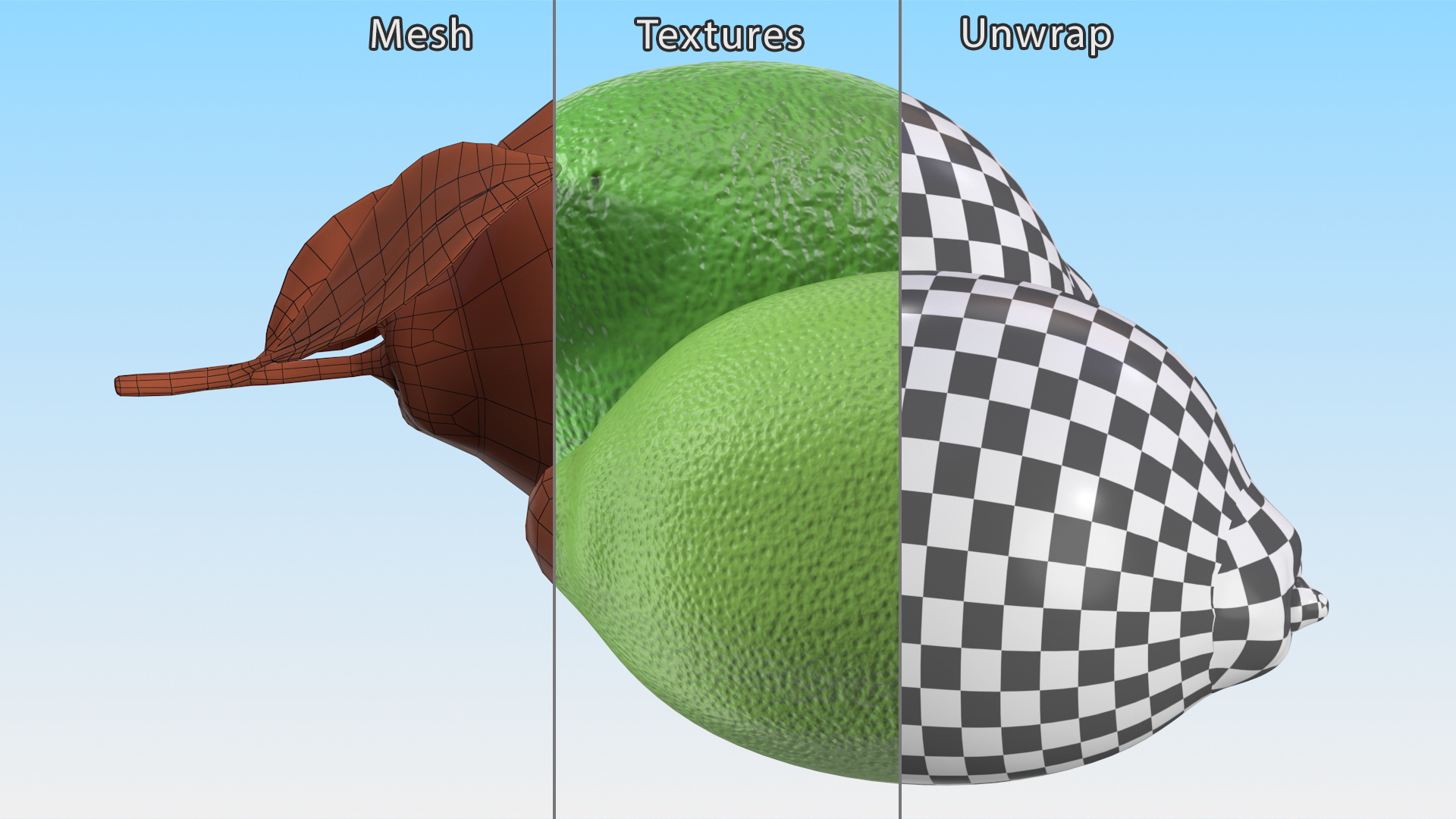 3D Green Lemon