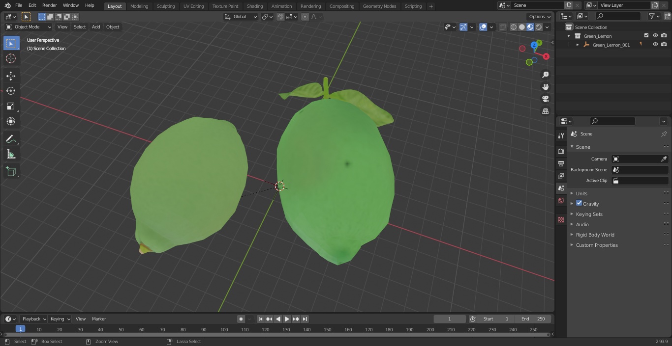 3D Green Lemon