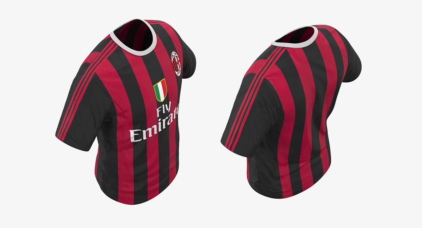 Soccer T Shirt Milan 2 3D