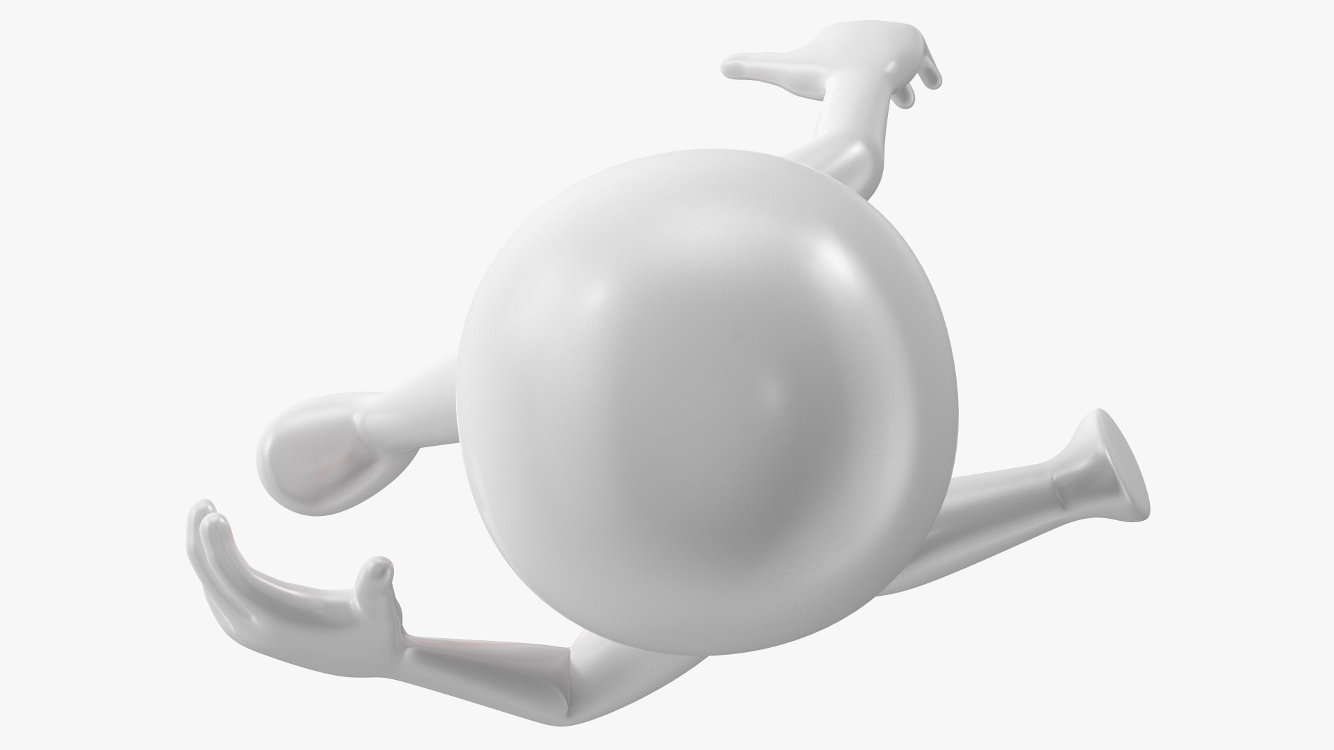 Running Stickman With Red Tie 3D model