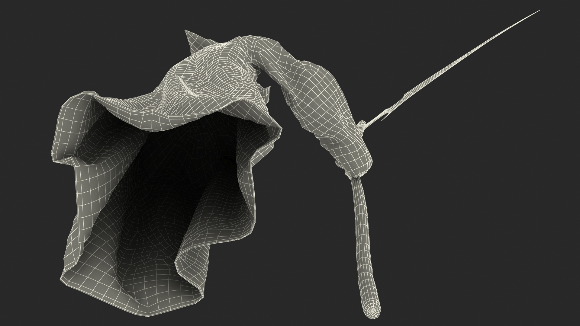 3D Death Character Staying Pose model