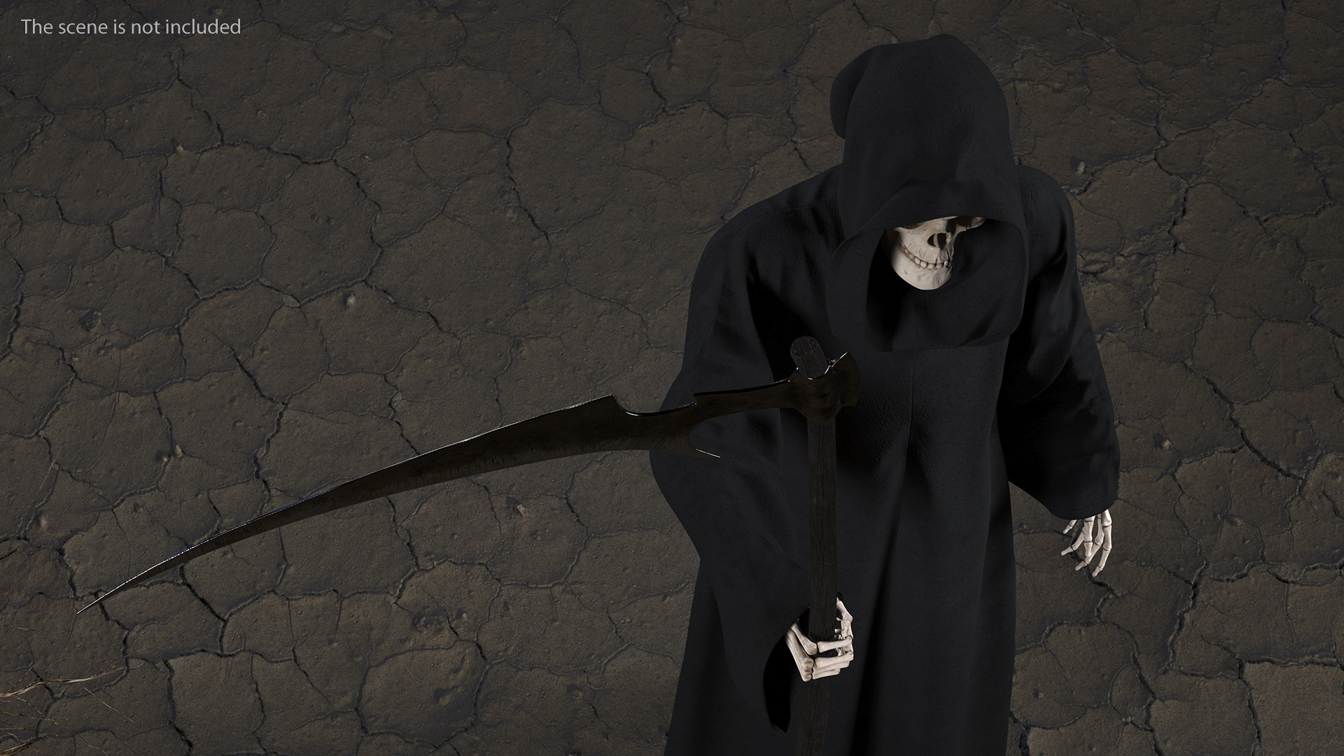 3D Death Character Staying Pose model