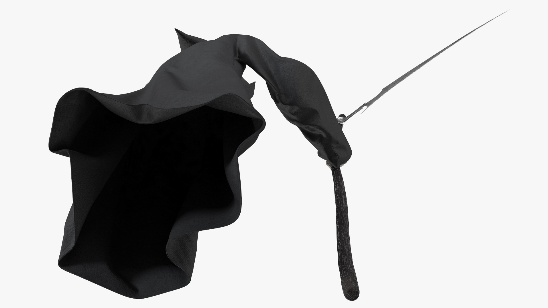 3D Death Character Staying Pose model