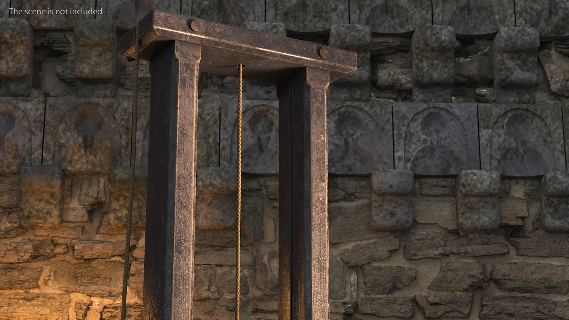 3D Antique French Revolution Guillotine
