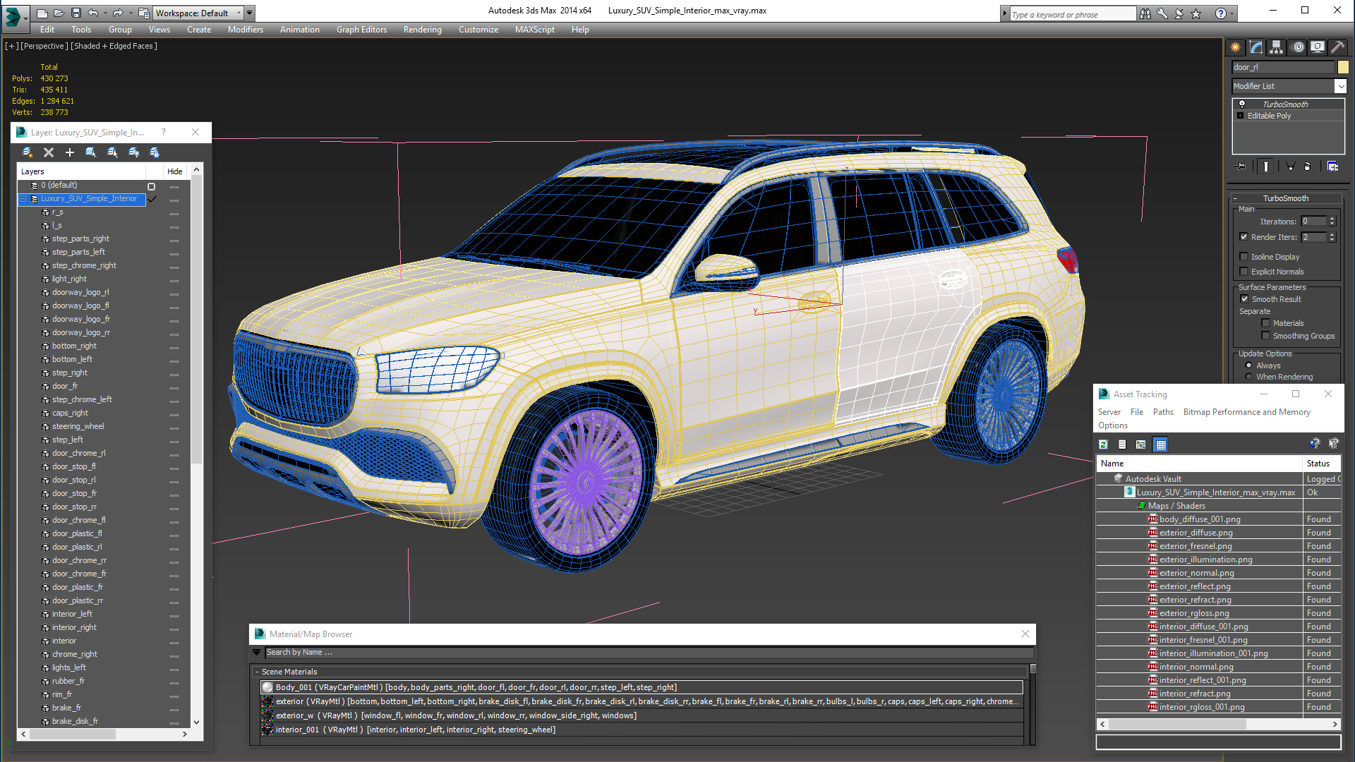 3D Luxury SUV Simple Interior