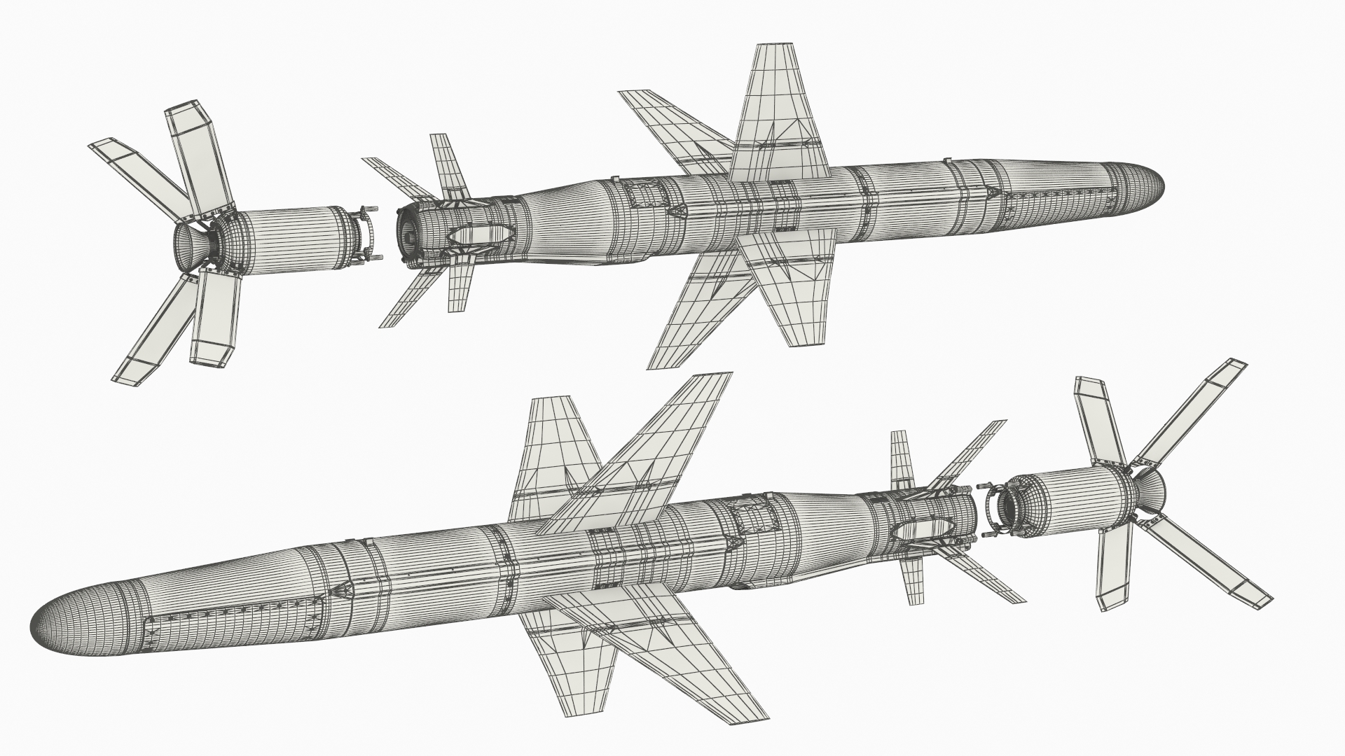 Naval Strike Guided Missile with Folding Fins - view 6