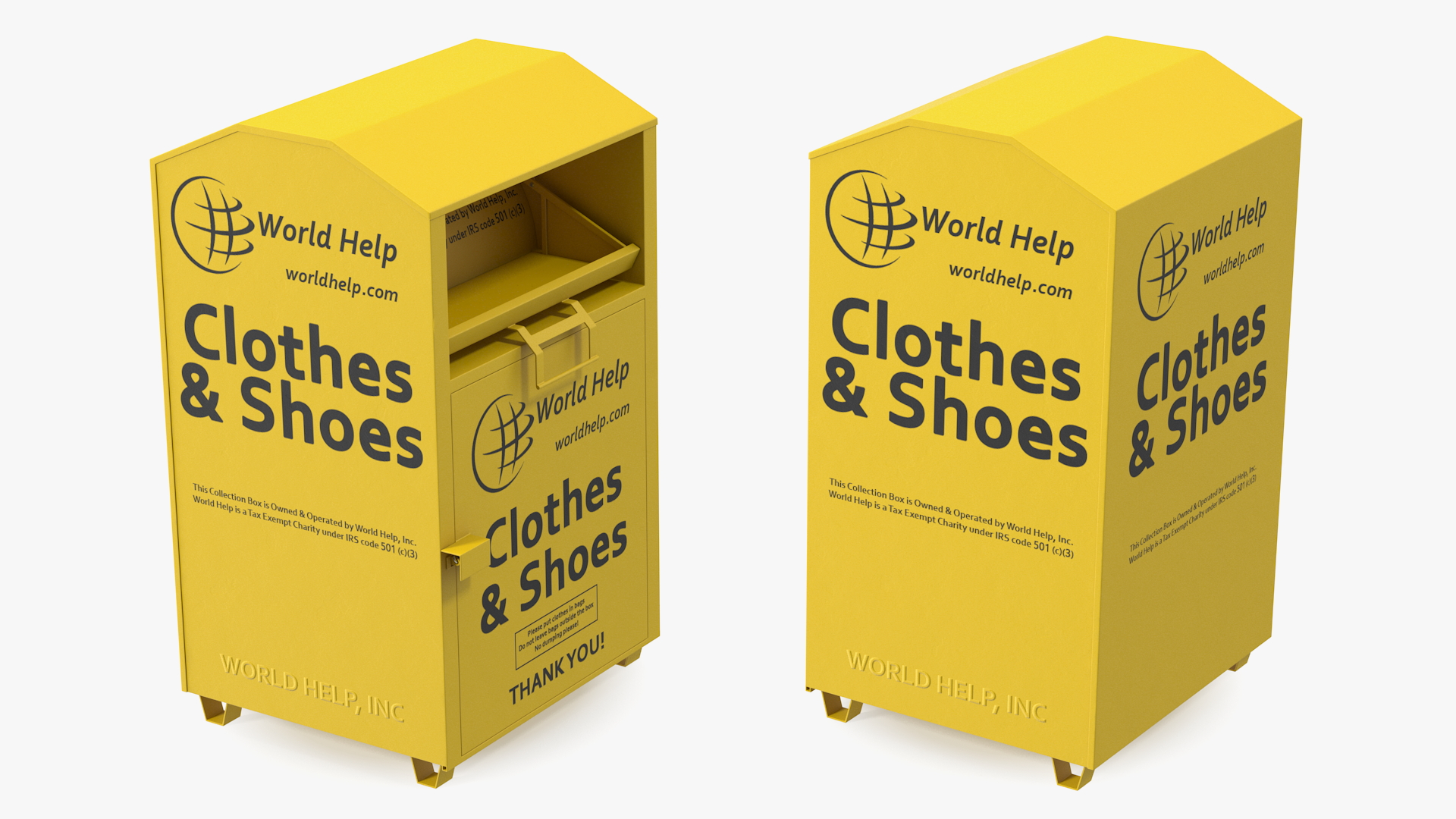 Drop Box for Clothes Rigged 3D