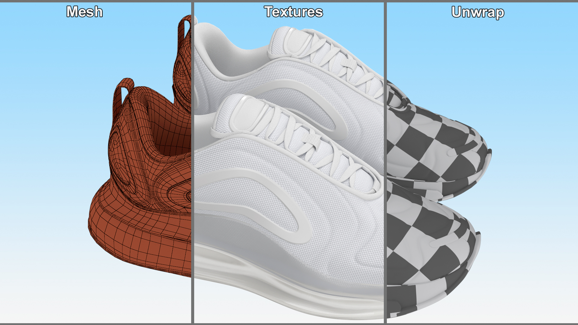 Sneakers Air Motion 720 White 3D model