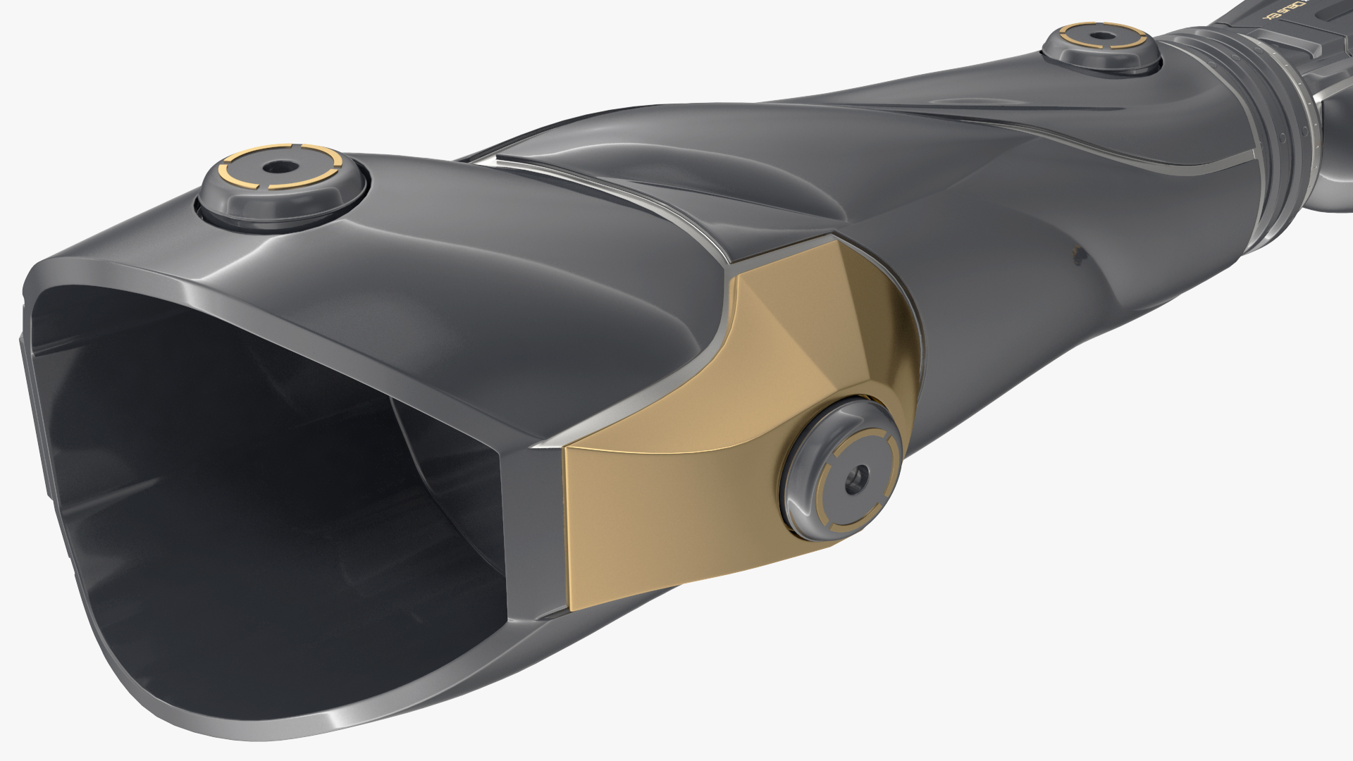 3D Futuristic Prosthetic Arm Black